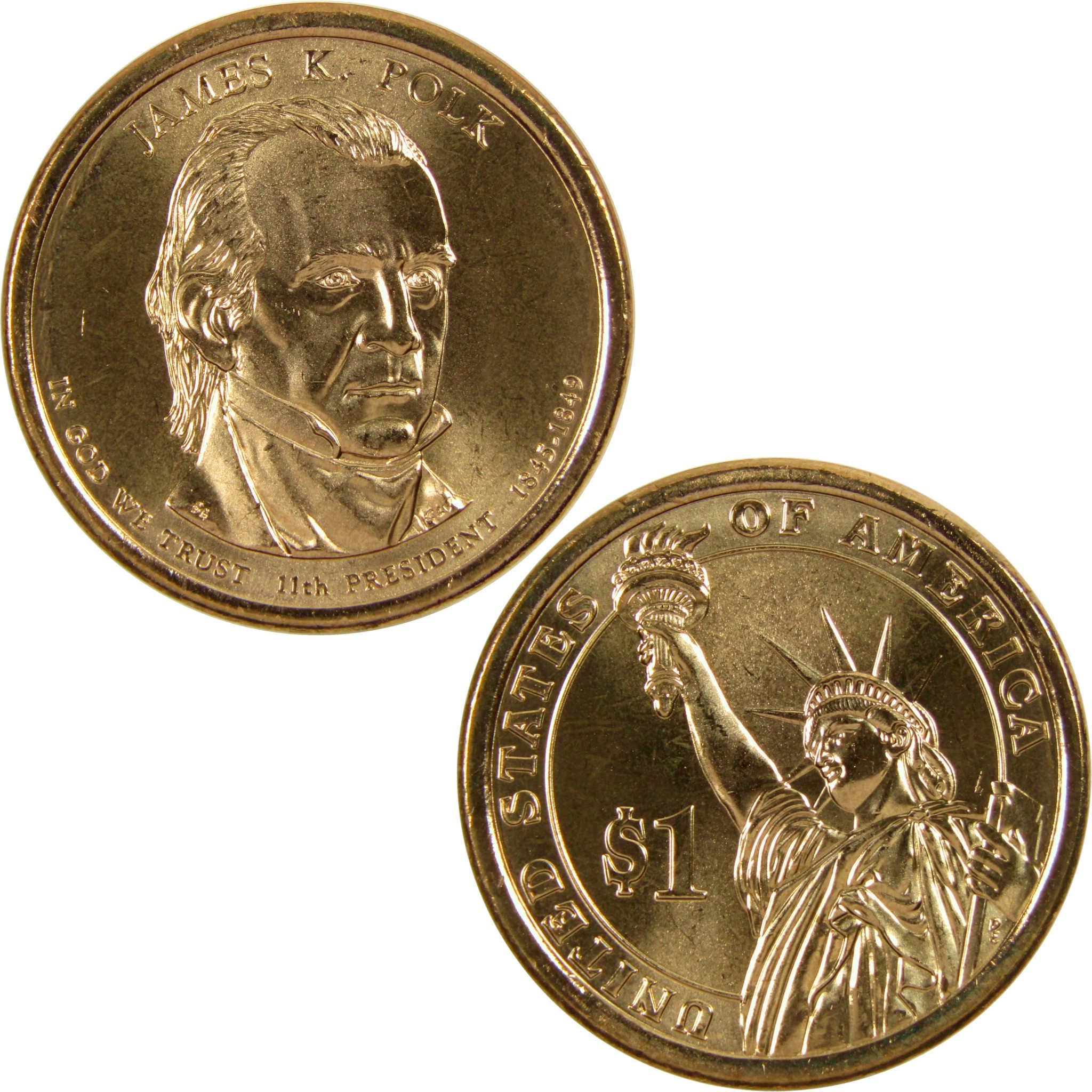 2009 D James K Polk Presidential Dollar BU Uncirculated $1 Coin