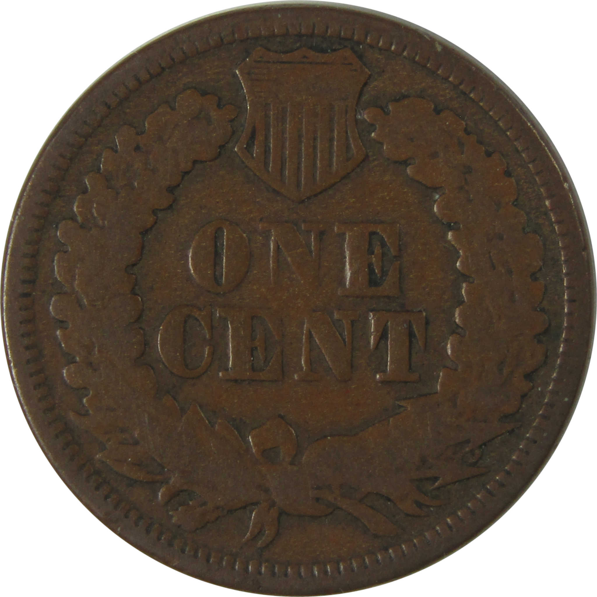 1867 Indian Head Cent AG About Good Penny 1c Coin SKU:I22737