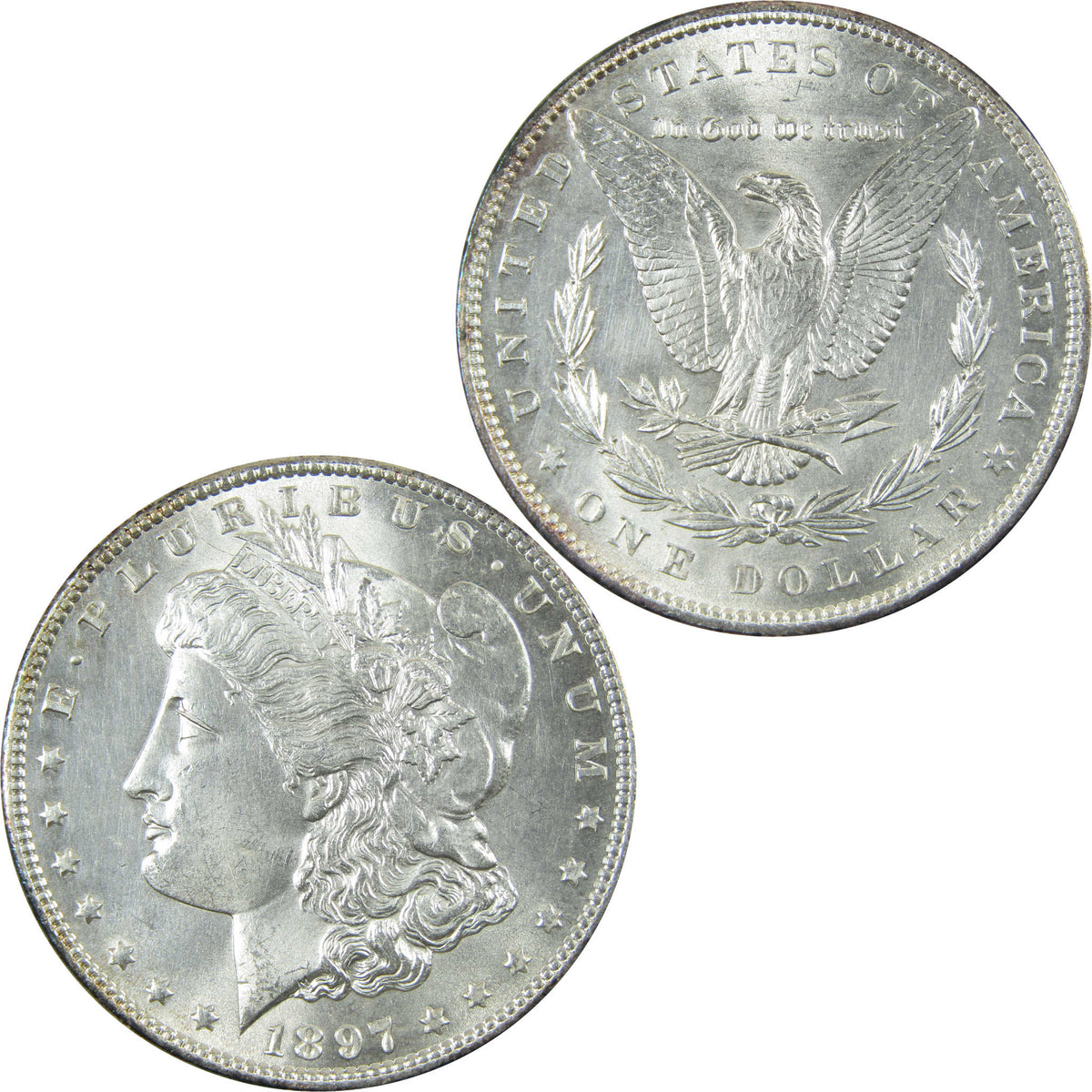 1897 Morgan Silver Dollar Uncirculated Details $1 Coin SKU:CP1683