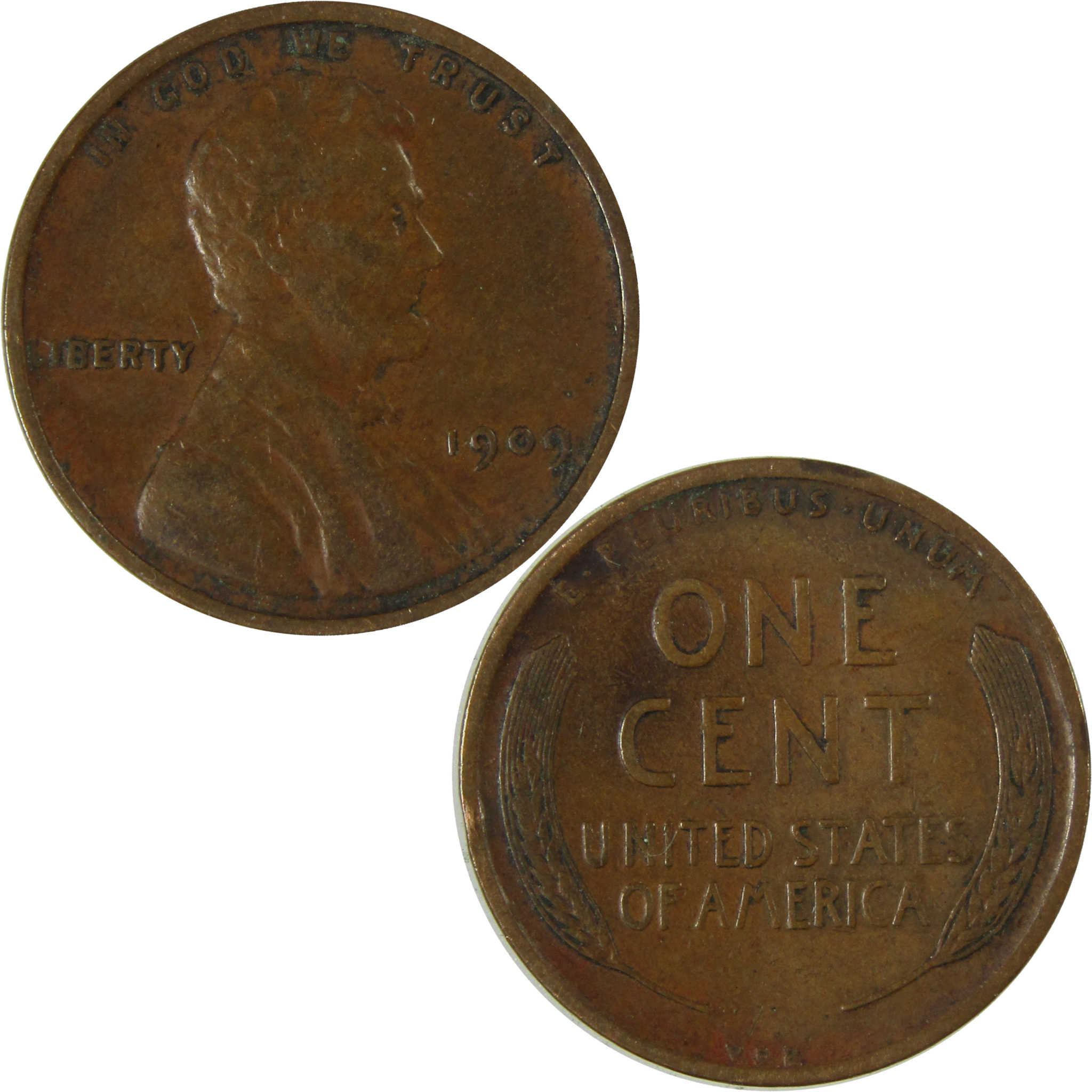 1909 VDB Lincoln Wheat Cent VF Very Fine Penny 1c Coin SKU:I26744