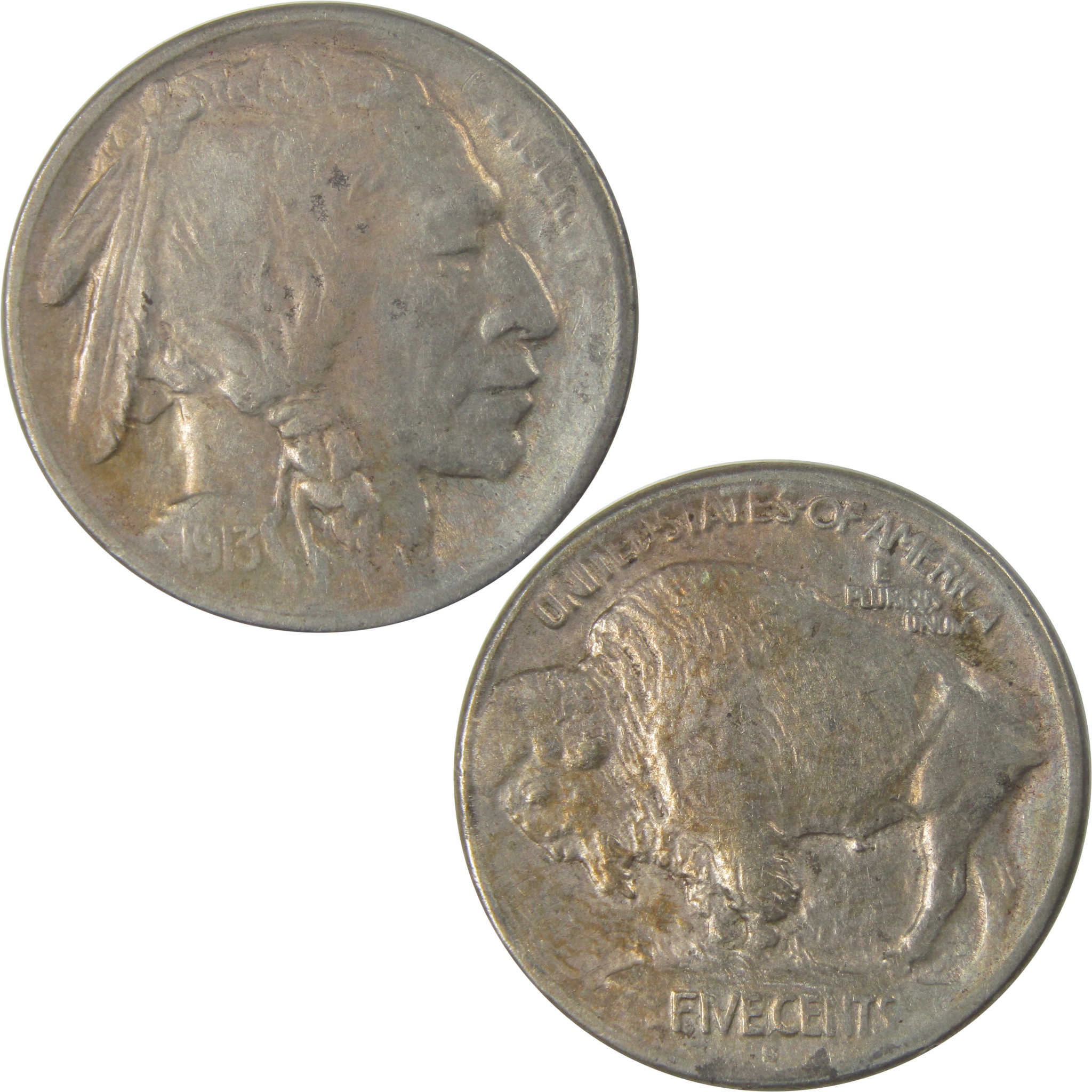 1913 S Type 1 Indian Head Buffalo Nickel VF Very Fine SKU:I22840