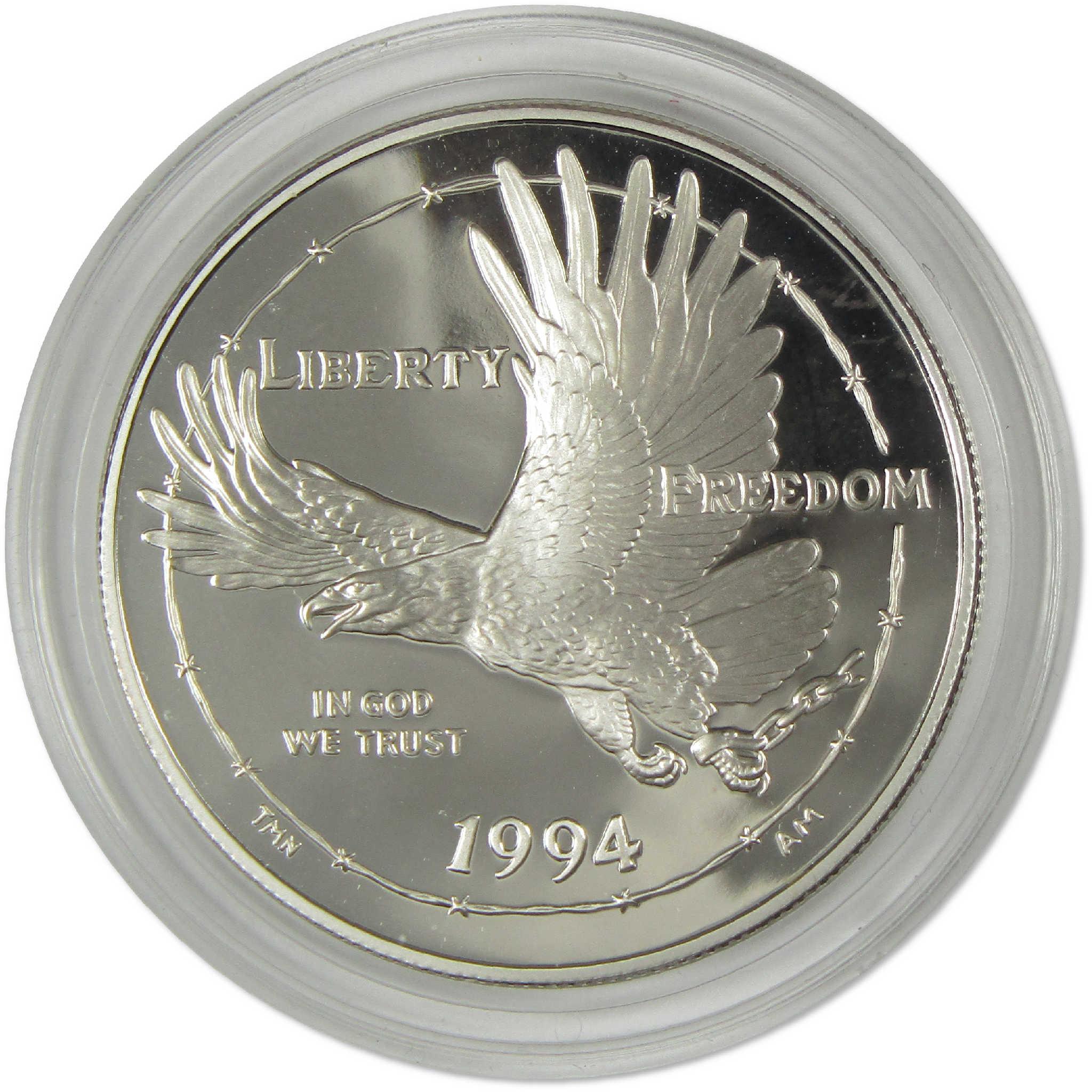 1994 P U.S. Prisoner of War Museum Commemorative Silver Dollar Proof