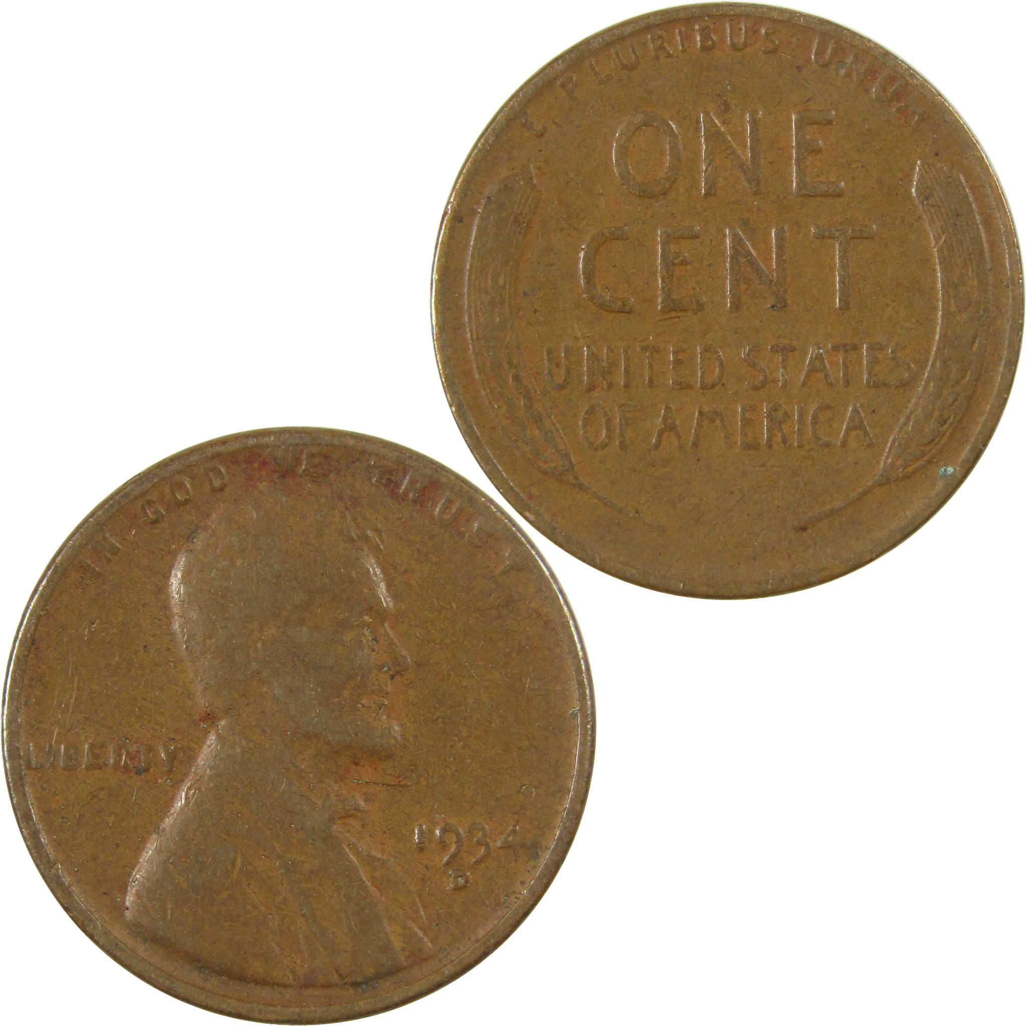 1934 D Lincoln Wheat Cent F Fine Penny 1c Coin Collectible SKU:I26789
