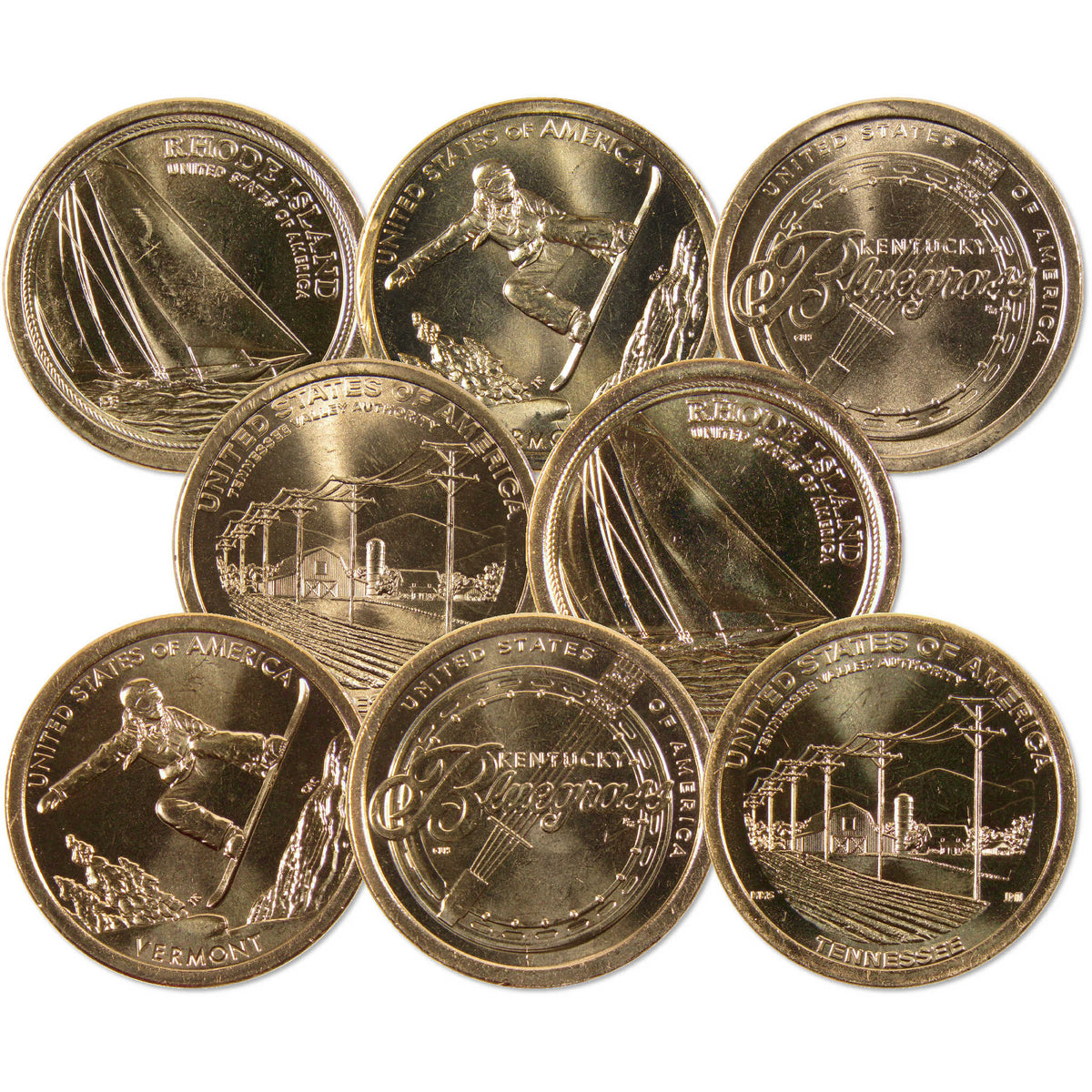 2022 P&D American Innovation Dollar 8 Coin Set Uncirculated Mint State
