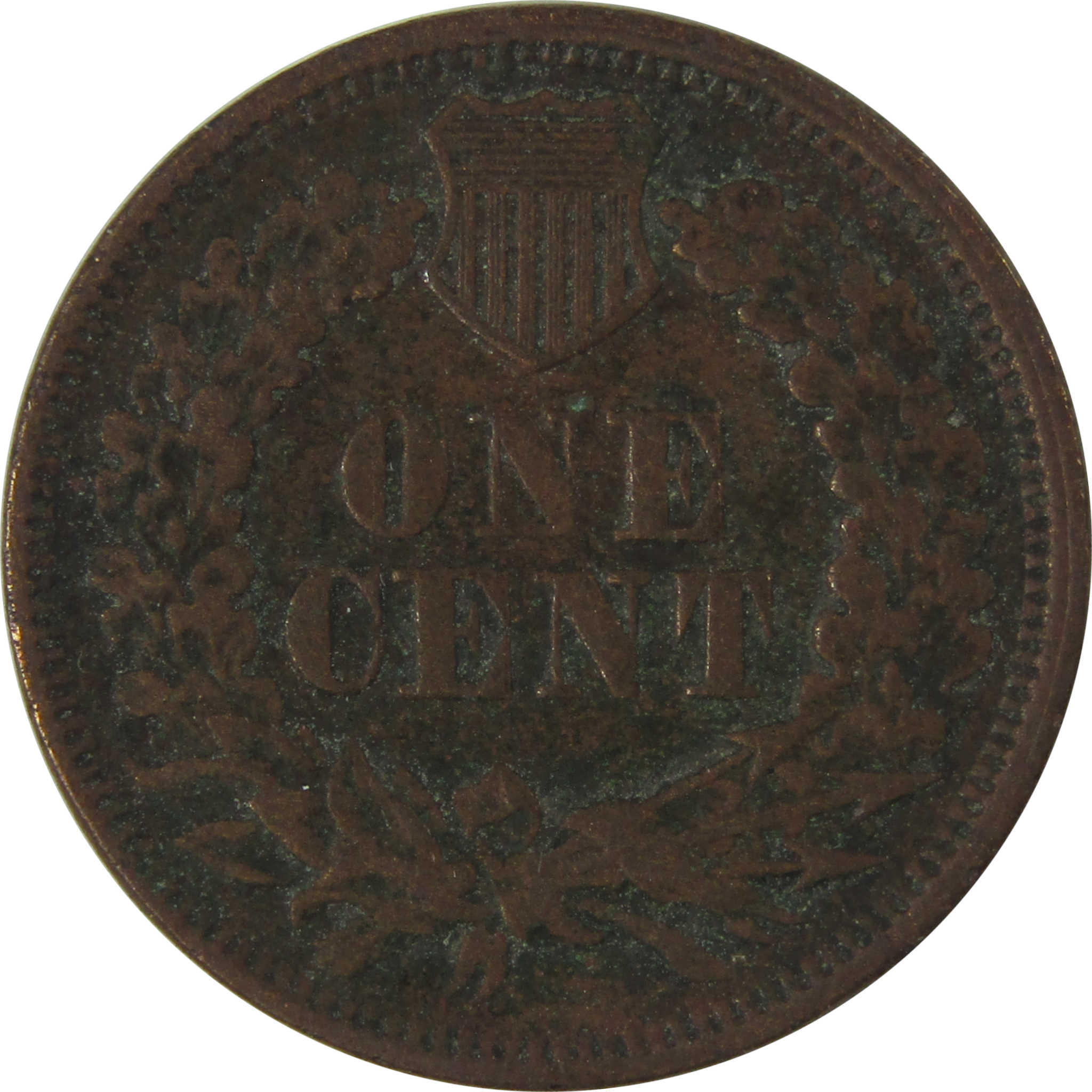 1868 Indian Head Cent AG About Good Details Penny 1c Coin SKU:I22738