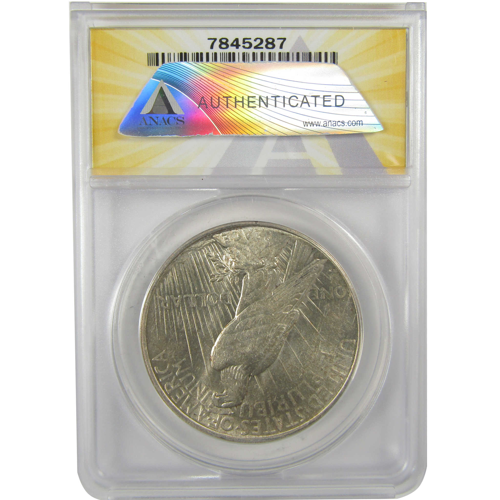 1927 D Peace Dollar AU 55 ANACS Silver $1 Coin SKU:I21429