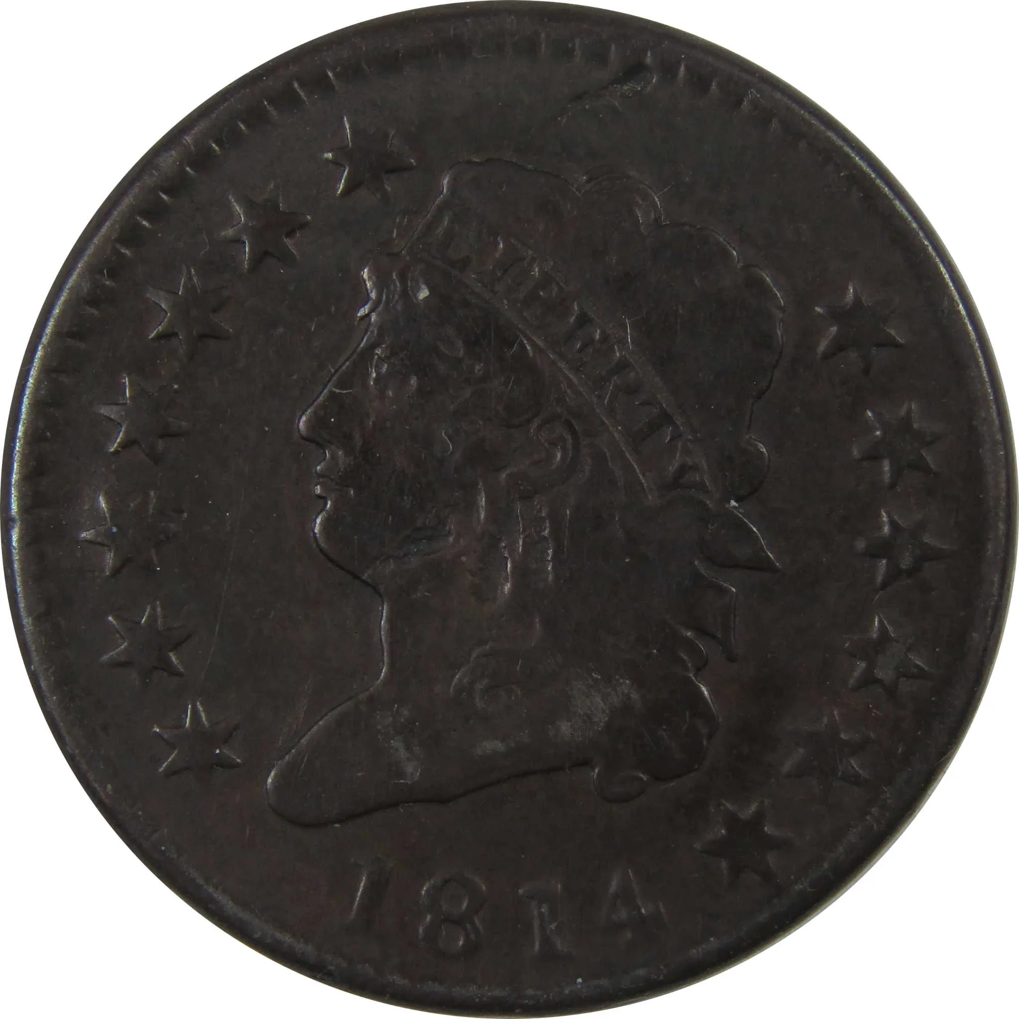 1814 Crosslet 4 Classic Head Copper Large Cent VG Details SKU:I24075