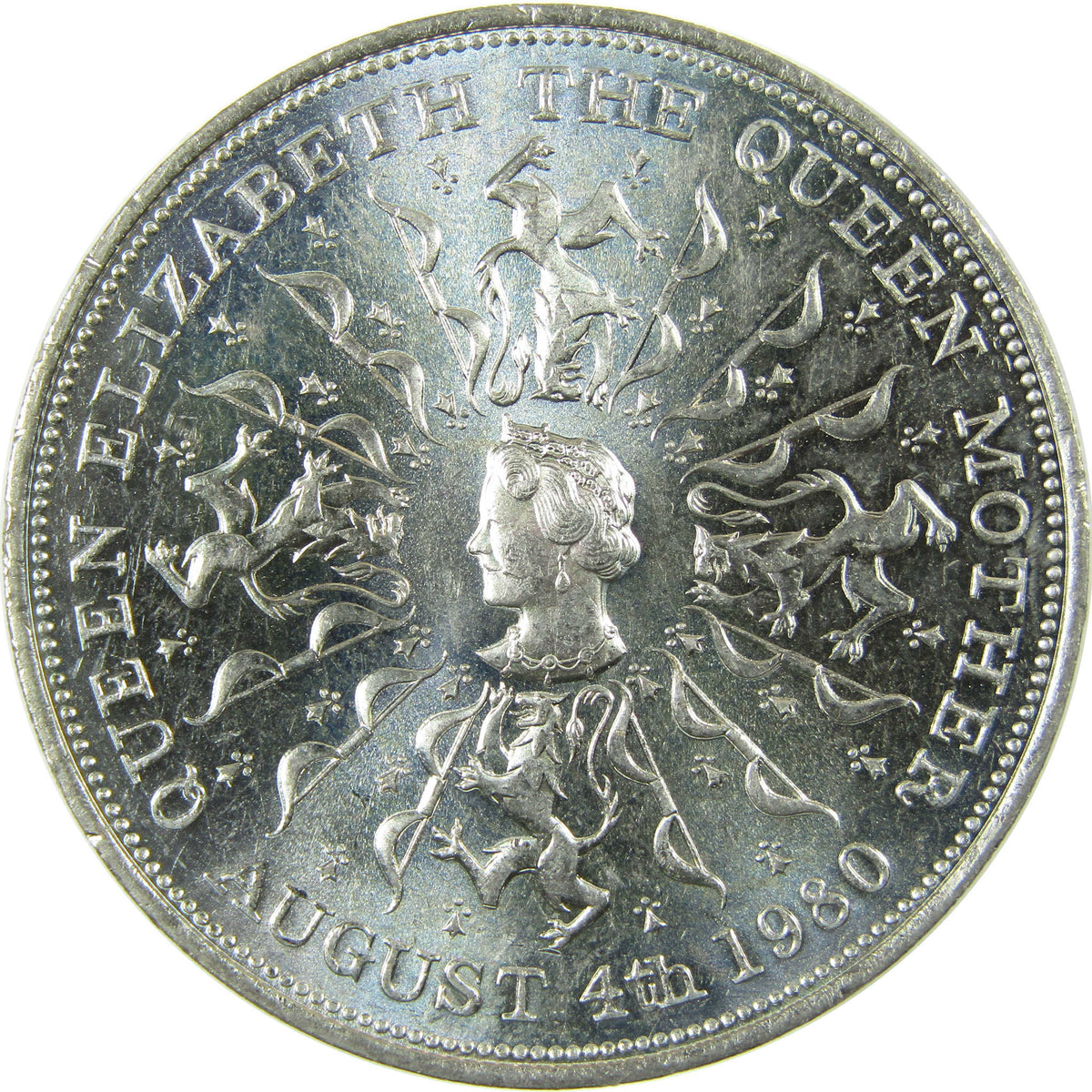 1980 United Kingdom 80th Birthday Queen Mother 25 Pence Circulated