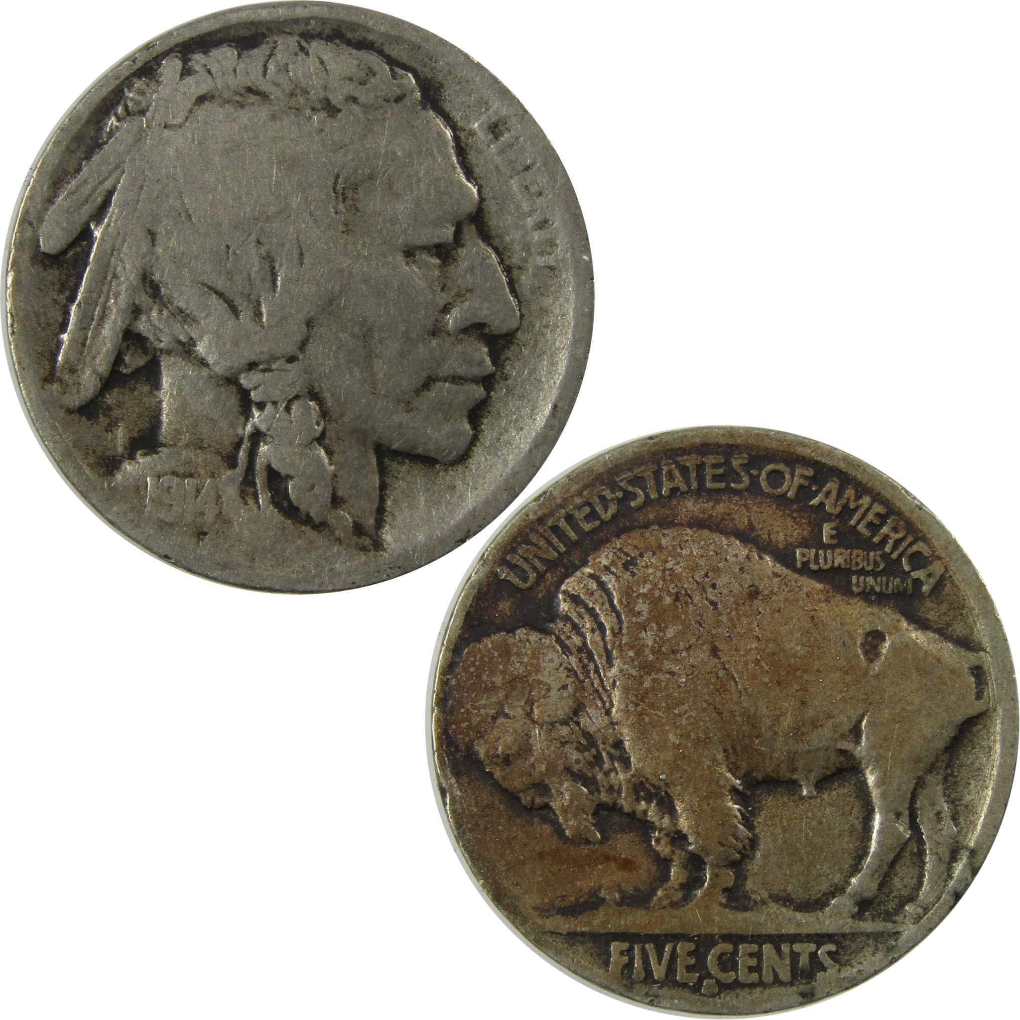 1914 S Indian Head Buffalo 5c Very Good Details 5c Coin SKU:I25796