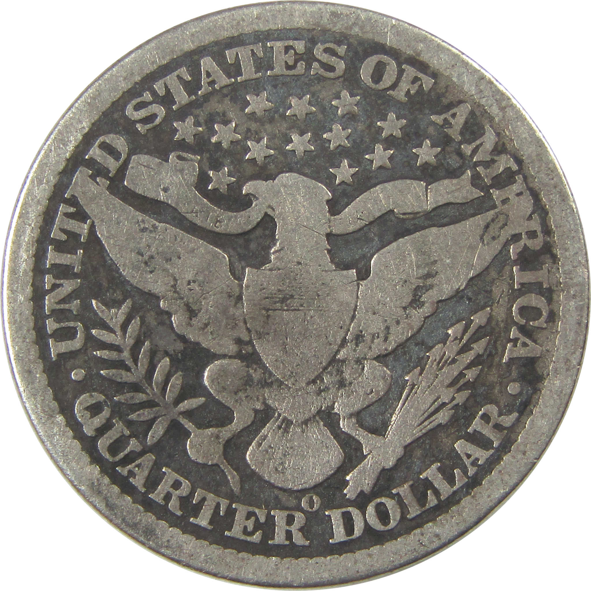 1896 O Barber Quarter VG Very Good Details Silver 25c Coin SKU:I21855