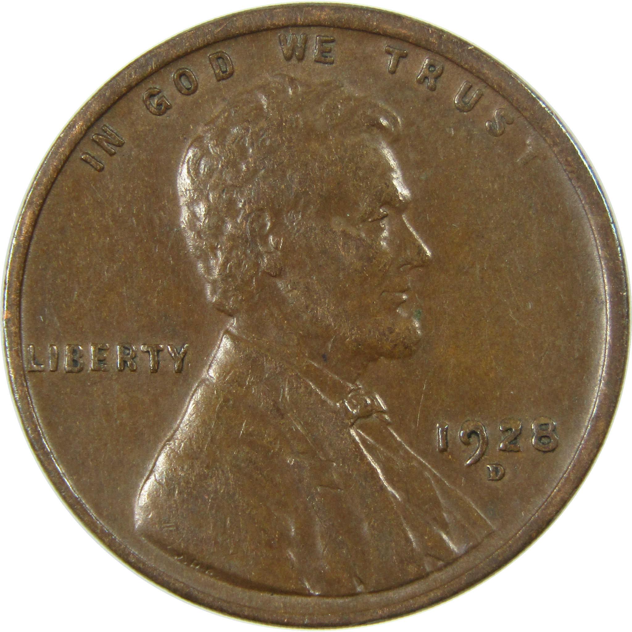 1928 D Lincoln Wheat Cent VF Very Fine Penny 1c Coin SKU:I27577