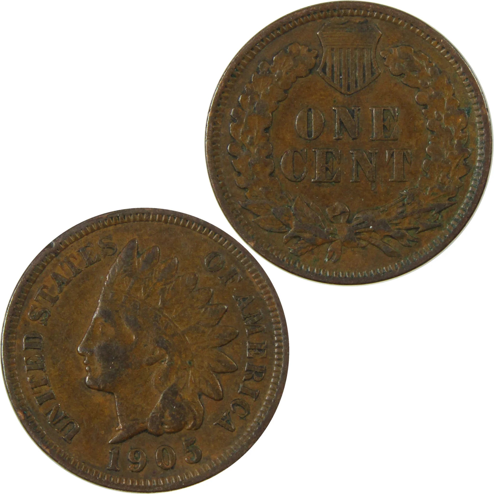 1905 Indian Head Cent XF EF Extremely Fine Penny 1c Coin SKU:I26957