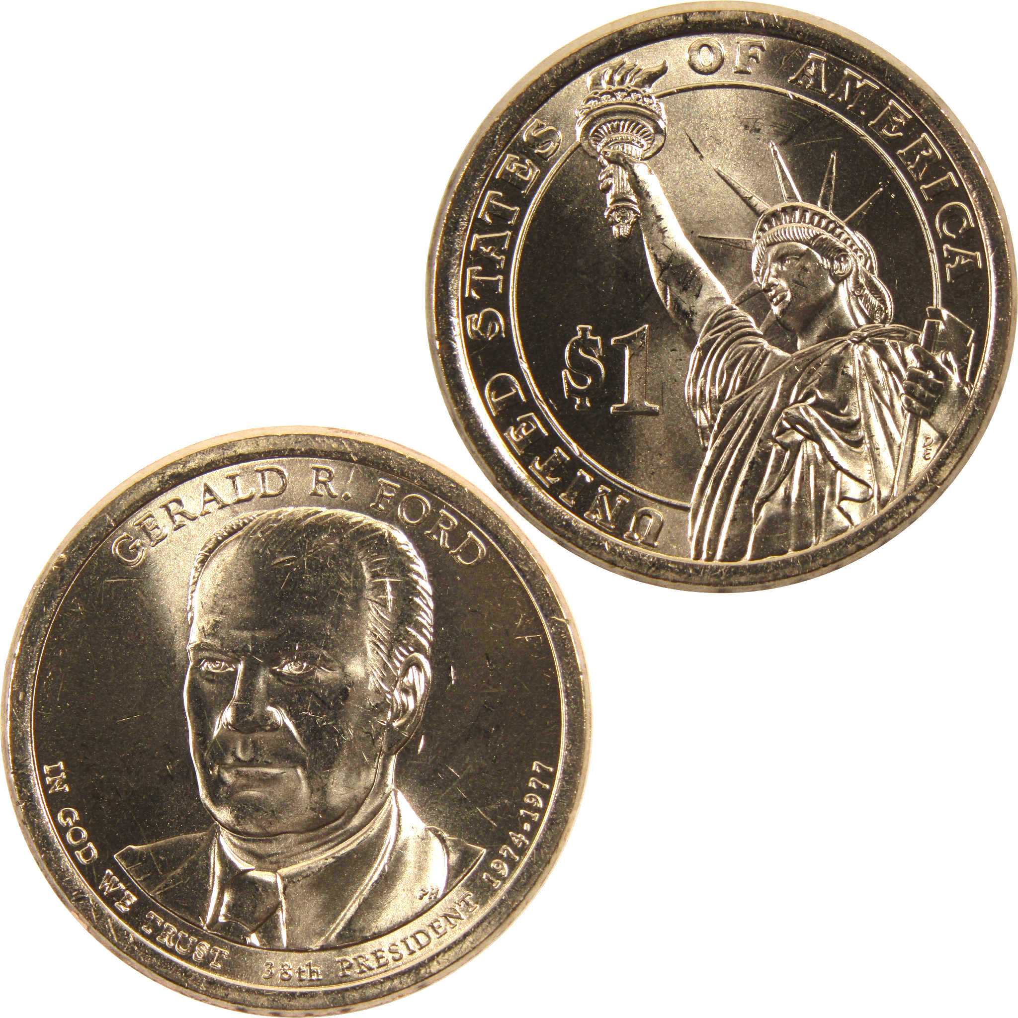 2016 P Gerald R Ford Presidential Dollar BU Uncirculated $1 Coin