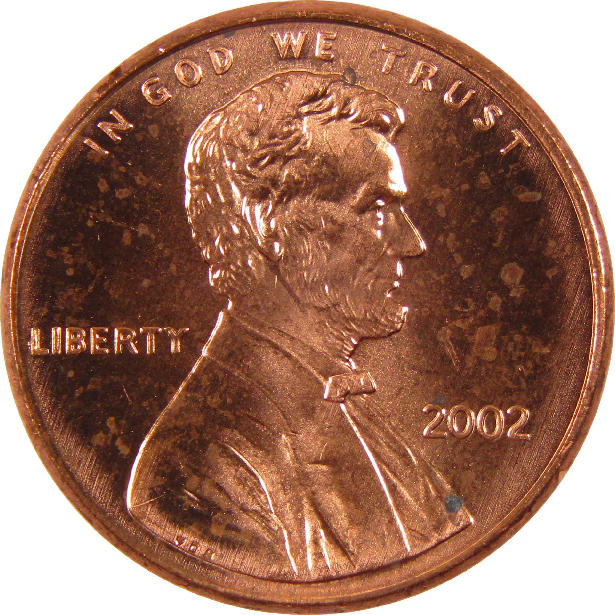 2002 Lincoln penny collectible coin with profile portrait and Liberty inscription