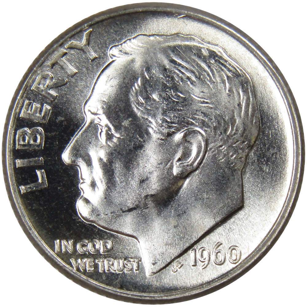 1960 D Roosevelt Silver Dime Uncirculated Mint State 10c Coin