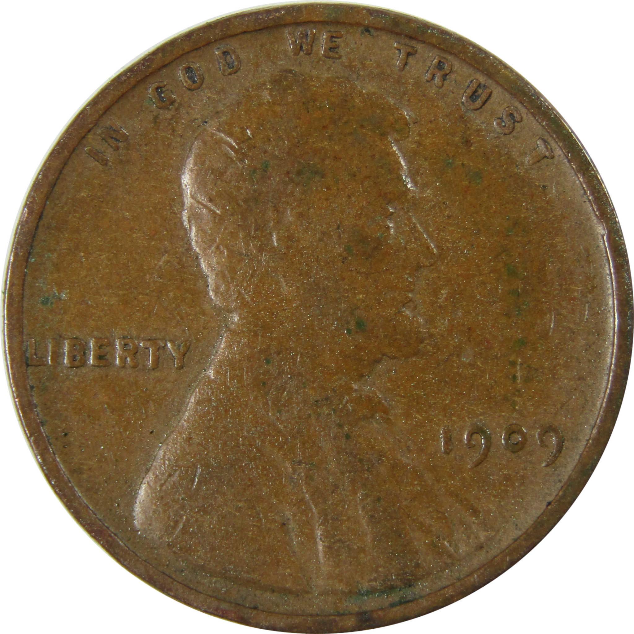 1909 Lincoln Wheat Cent F Fine Penny 1c Coin Collectible SKU:I26333