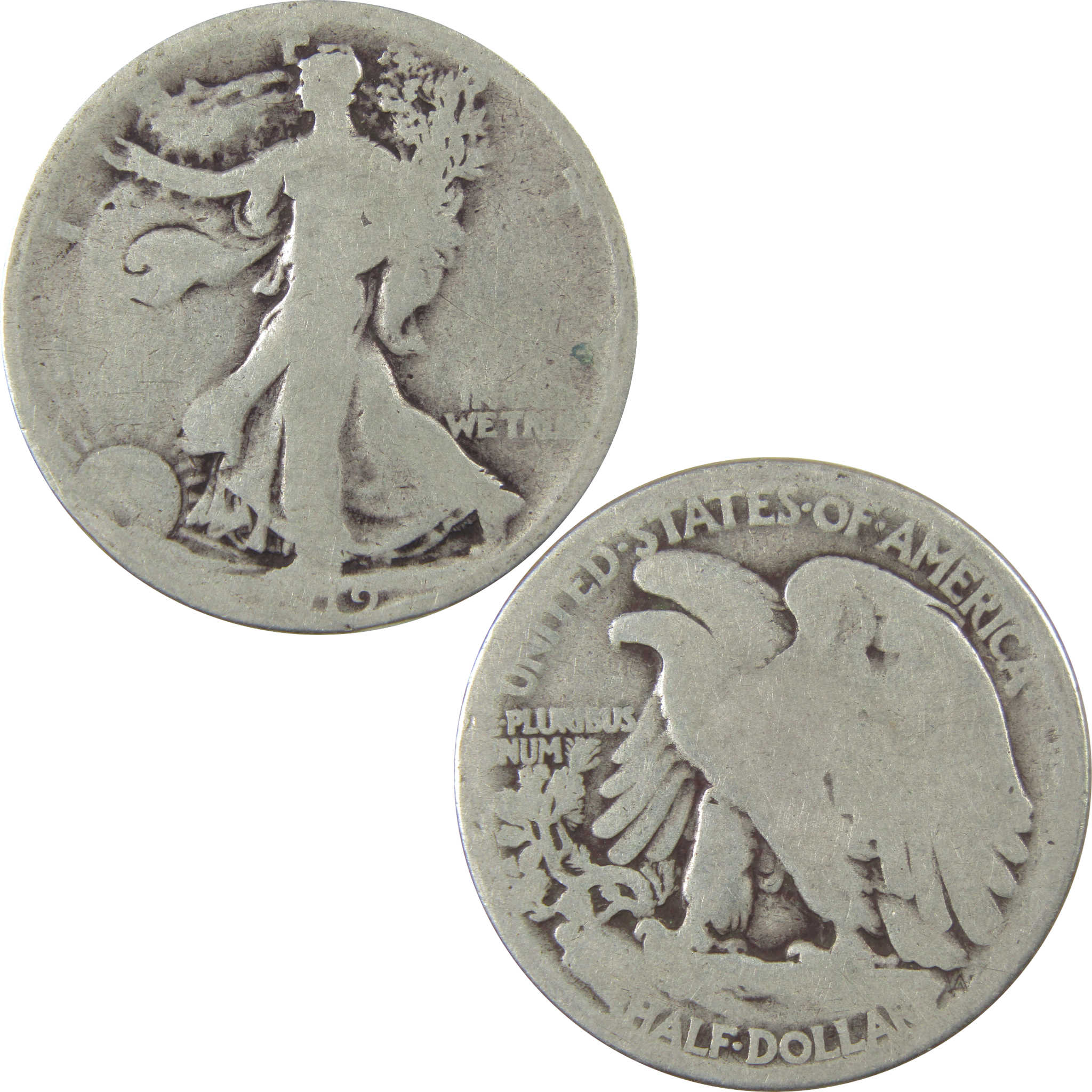 1919 Liberty Walking Silver Half Dollar AG About Good Coin SKU:I24116