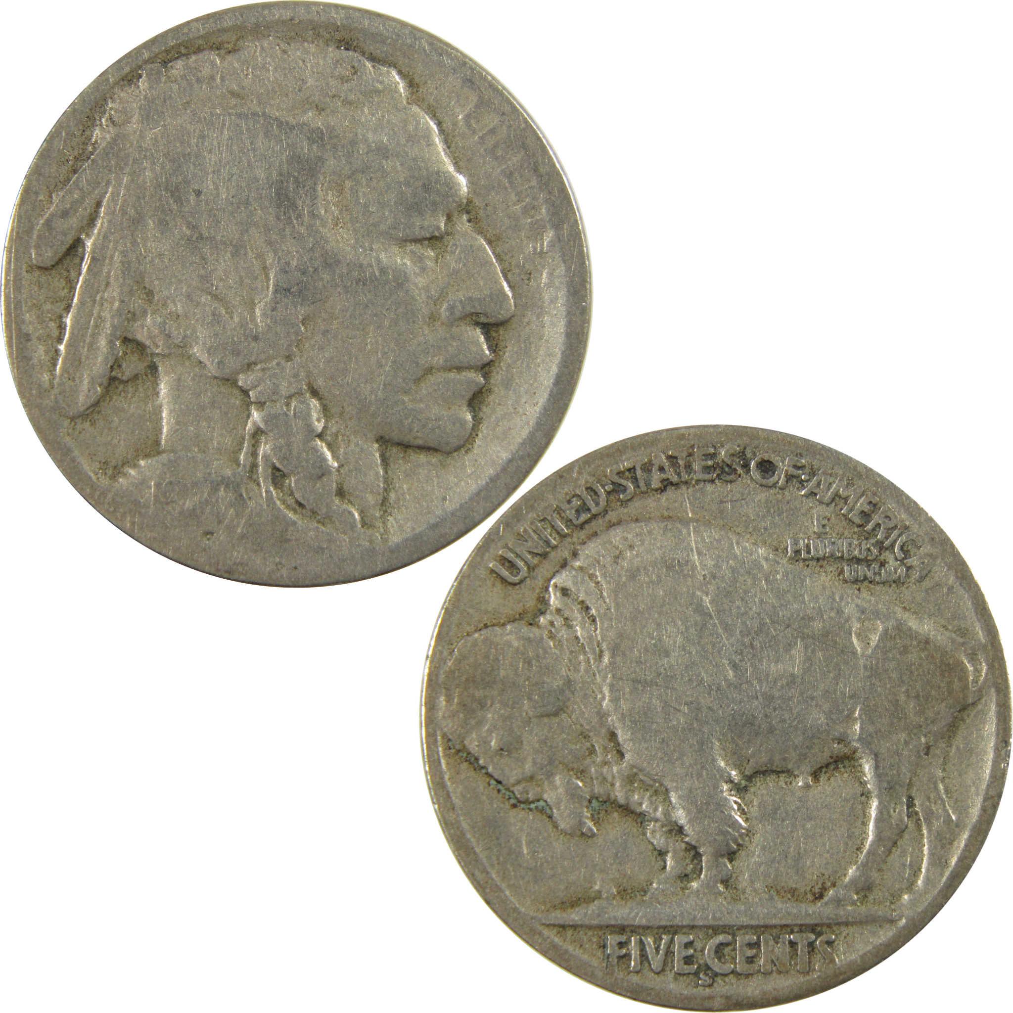 1914 S Indian Head Buffalo Nickel G Good Details 5c Coin SKU:I28225