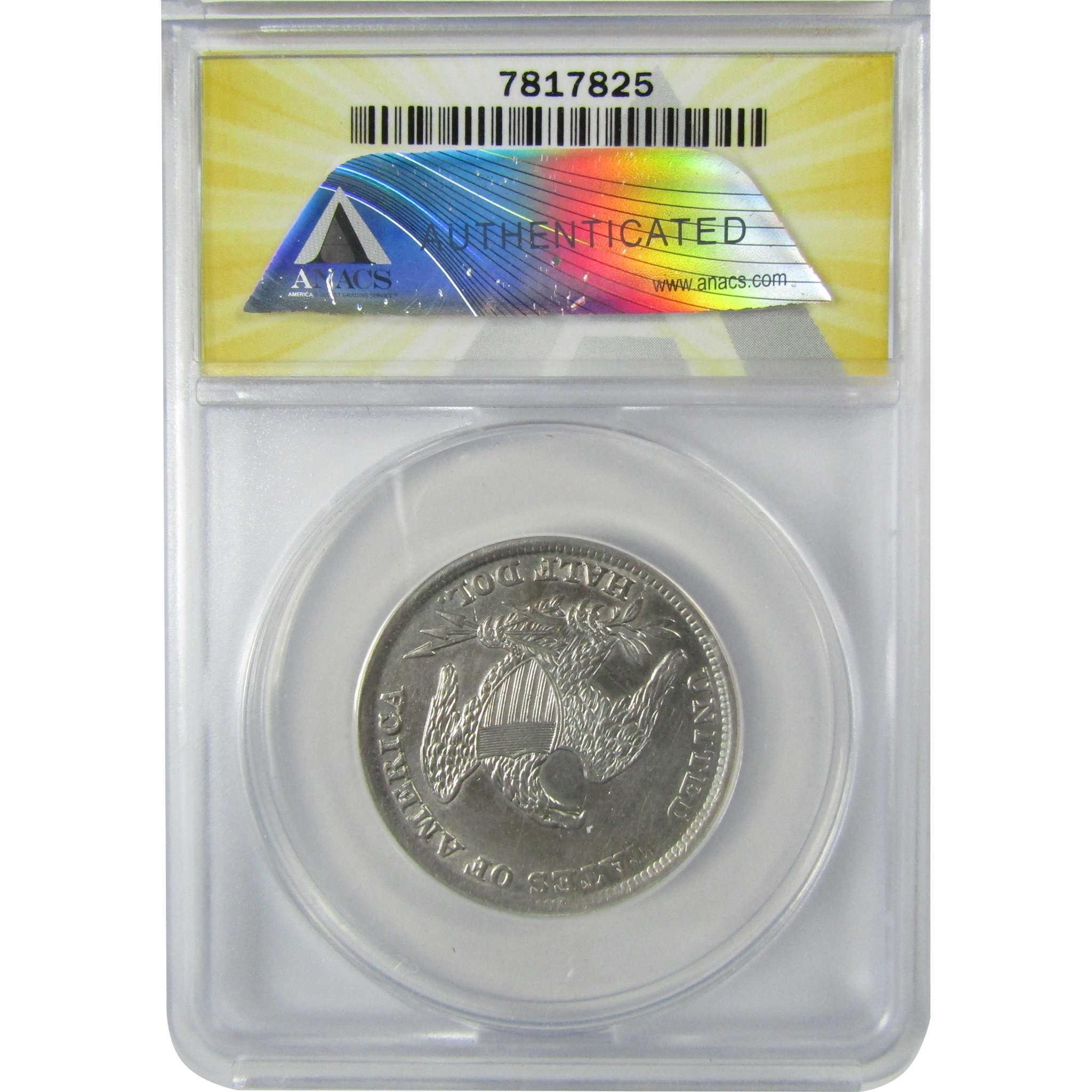 1838 Capped Bust Silver Half Dollar AU 55 Details ANACS SKU:CP802