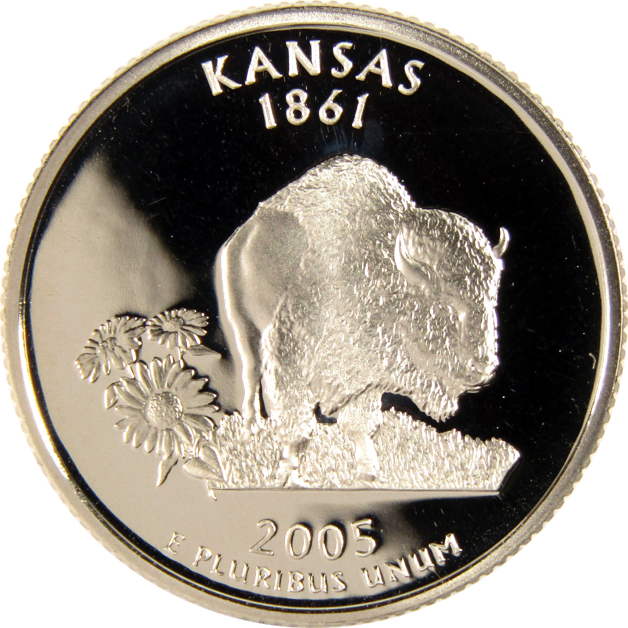 2005 S Kansas State Quarter Choice Proof Clad 25c Coin