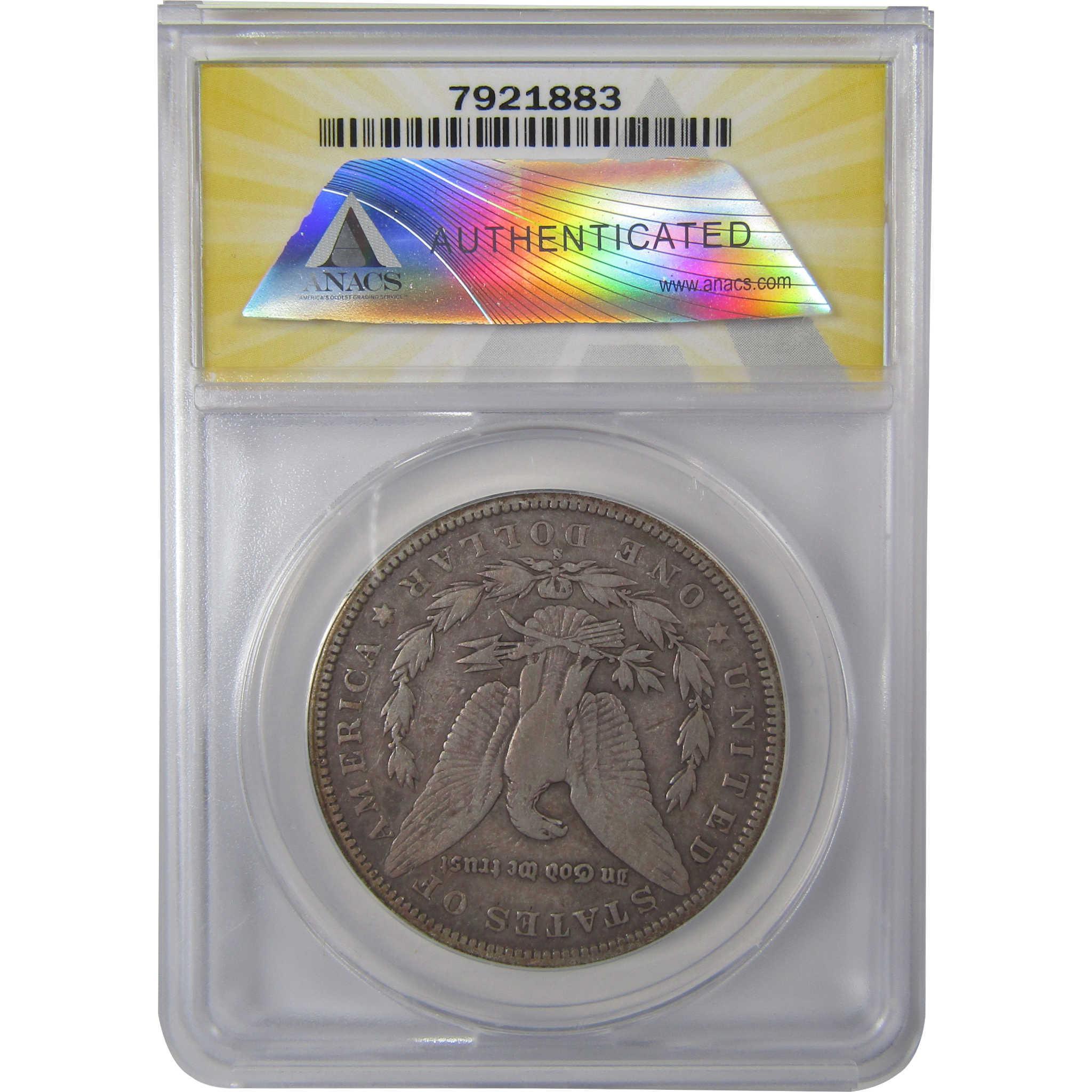 1896 S Morgan Silver Dollar VF 20 ANACS $1 Coin SKU:I25000 - Morgan coin - Morgan silver dollar - Morgan silver dollar for sale - Profile Coins & Collectibles