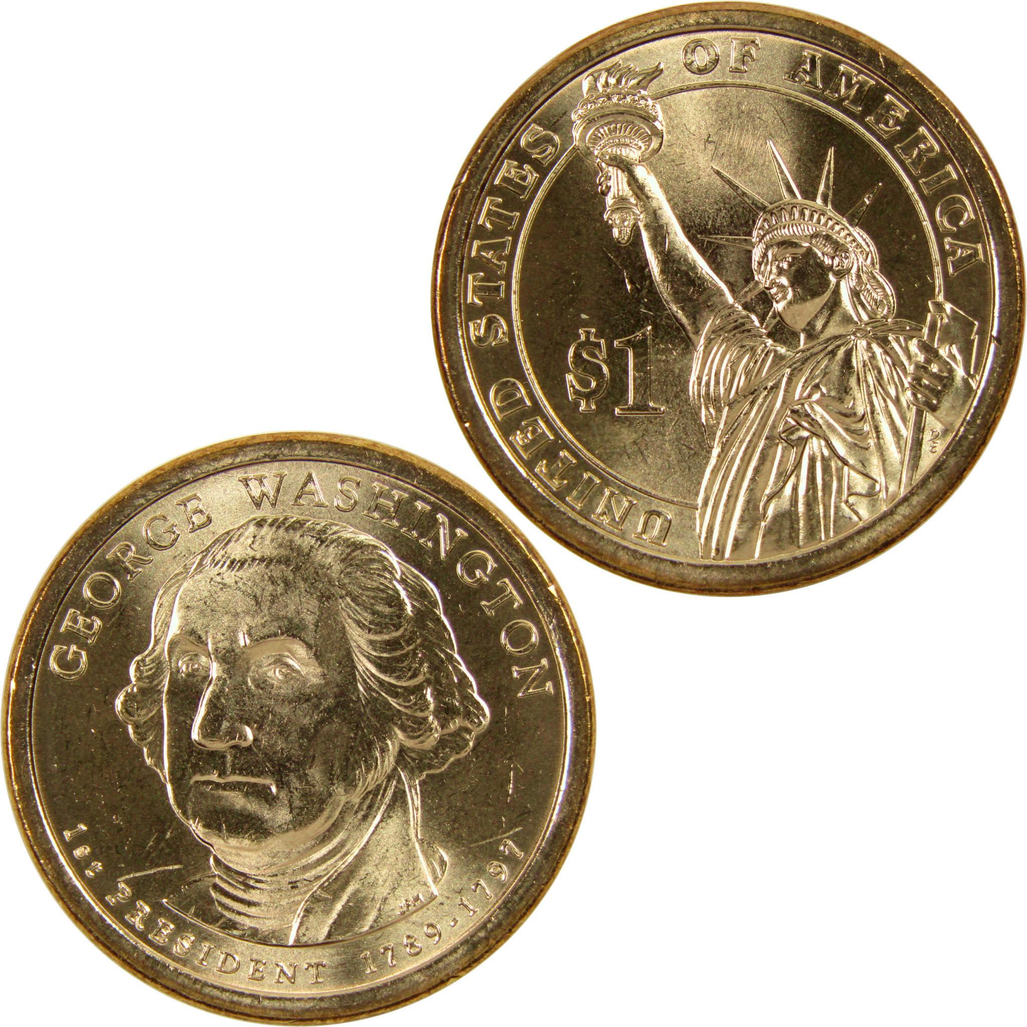 2007 P George Washington Presidential Dollar BU Uncirculated $1 Coin