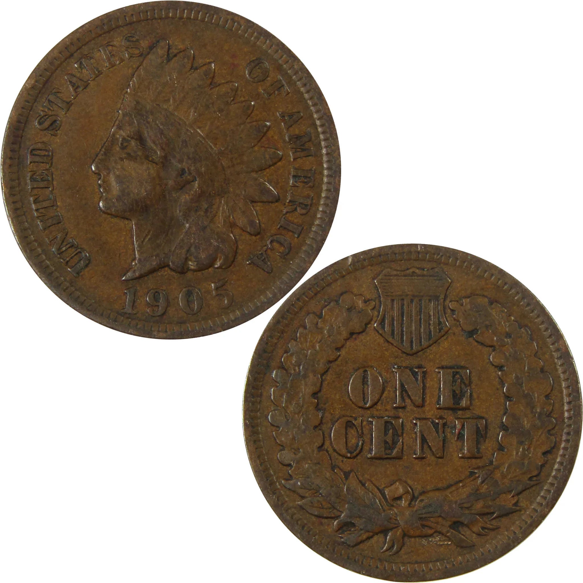 1905 Indian Head Cent VF Very Fine Penny 1c Coin SKU:I26935