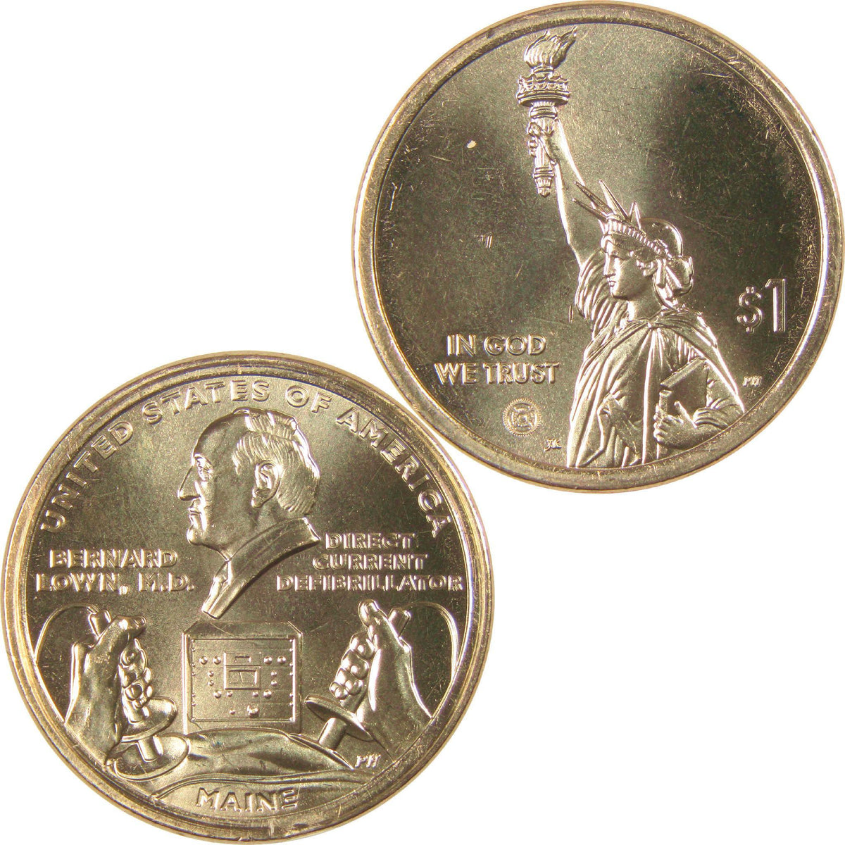 2024 P Maine Defibrillator American Innovation Dollar Uncirculated