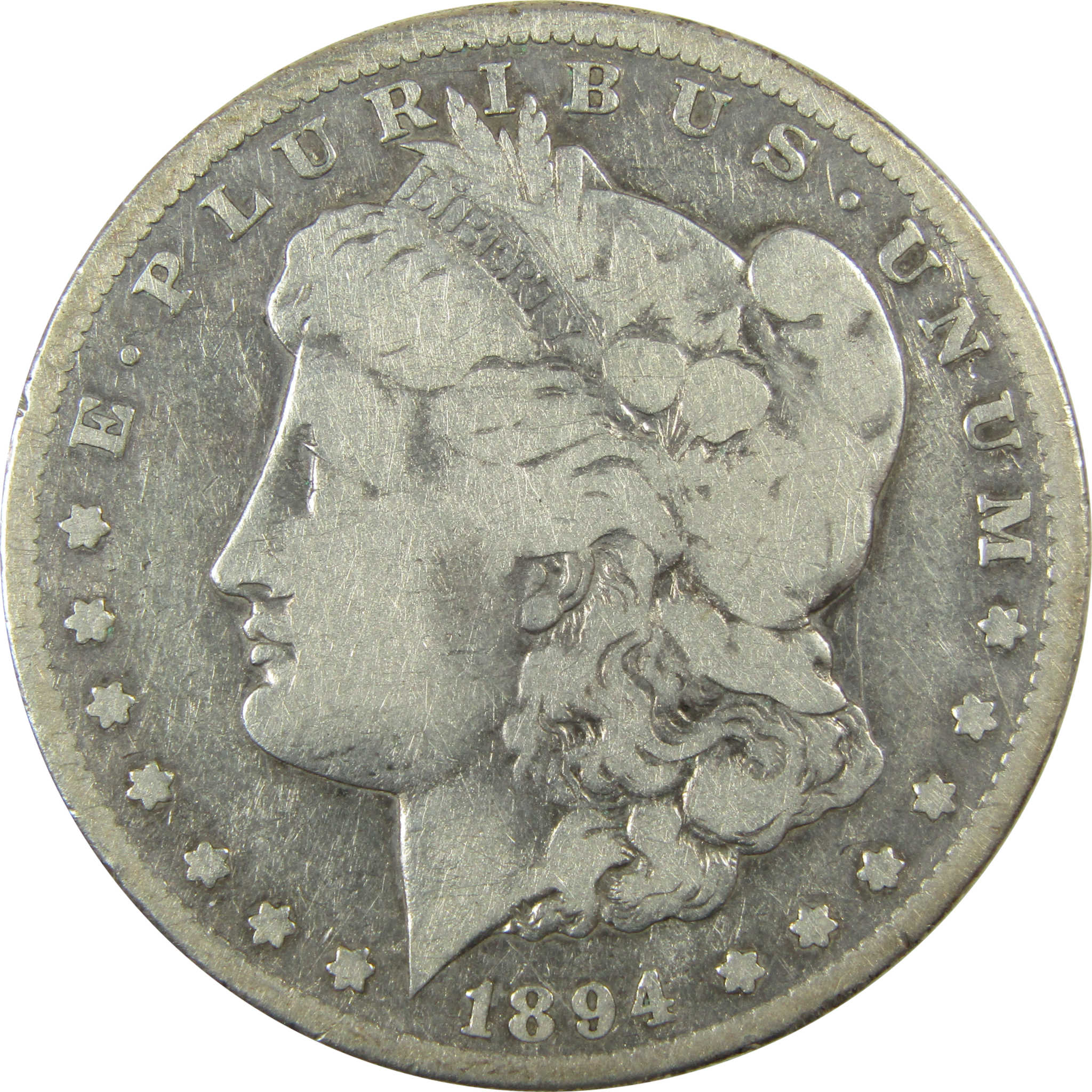 1894 S Morgan Silver Dollar VG Very Good Details $1 Coin SKU:CP1367 - Morgan coin - Morgan silver dollar - Morgan silver dollar for sale - Profile Coins & Collectibles