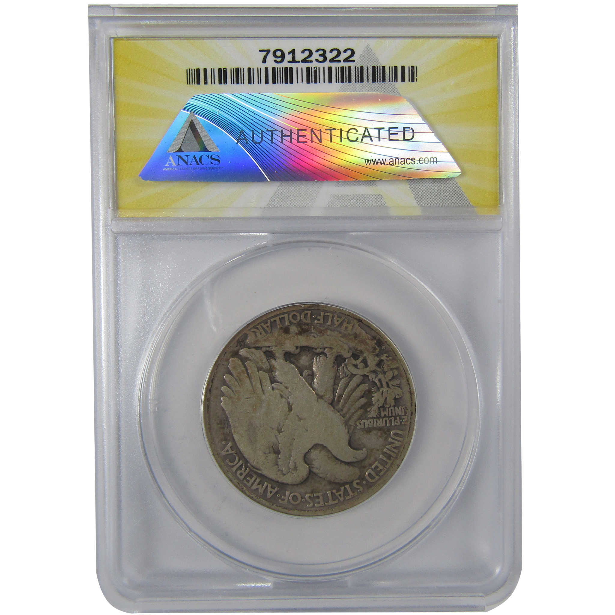 1921 D Liberty Walking Half Dollar G 6 Details ANACS SKU:CPC1146