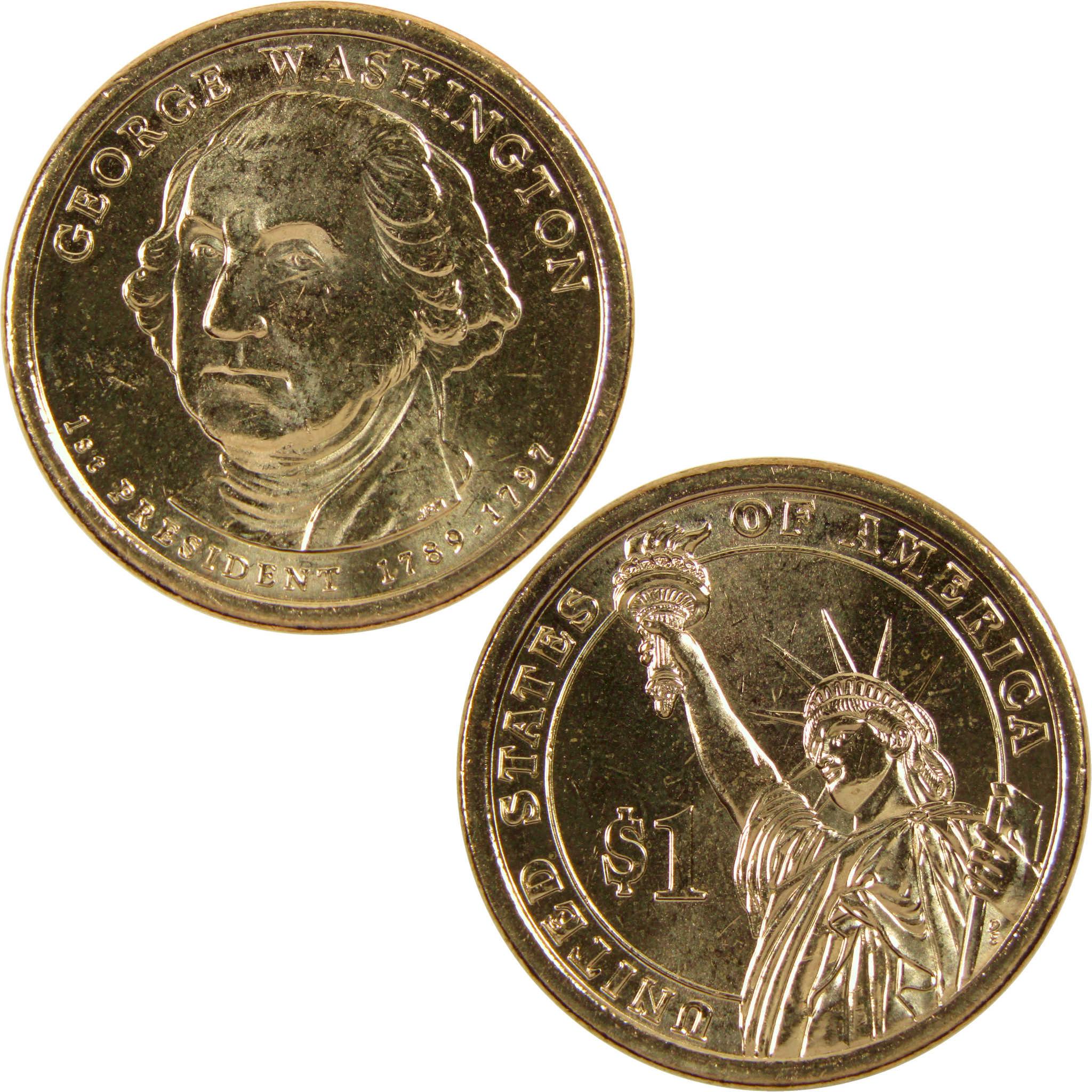 2007 D George Washington Presidential Dollar BU Uncirculated $1 Coin
