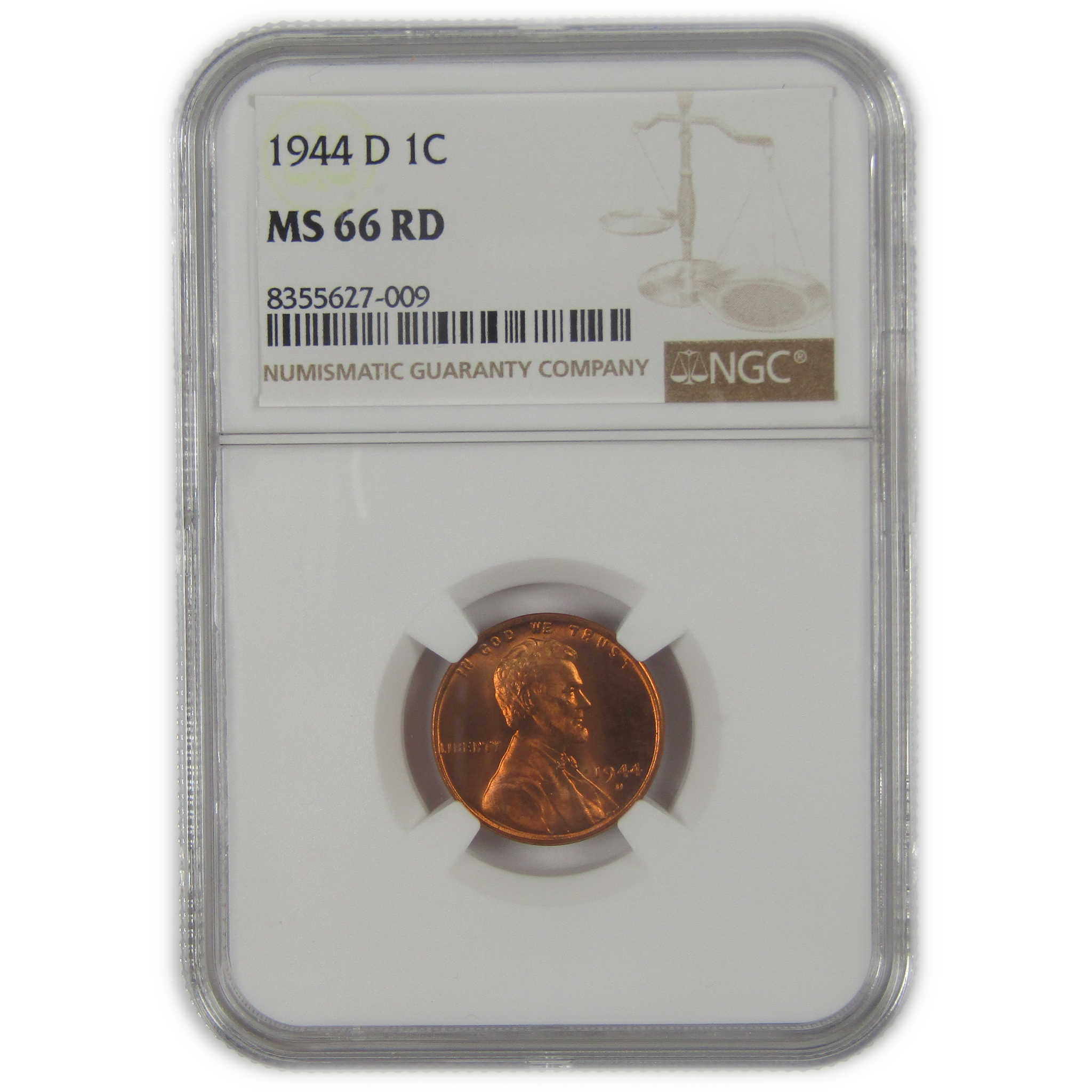 1944 D Lincoln Wheat Cent MS 66 RD NGC Penny Uncirculated SKU:I22631