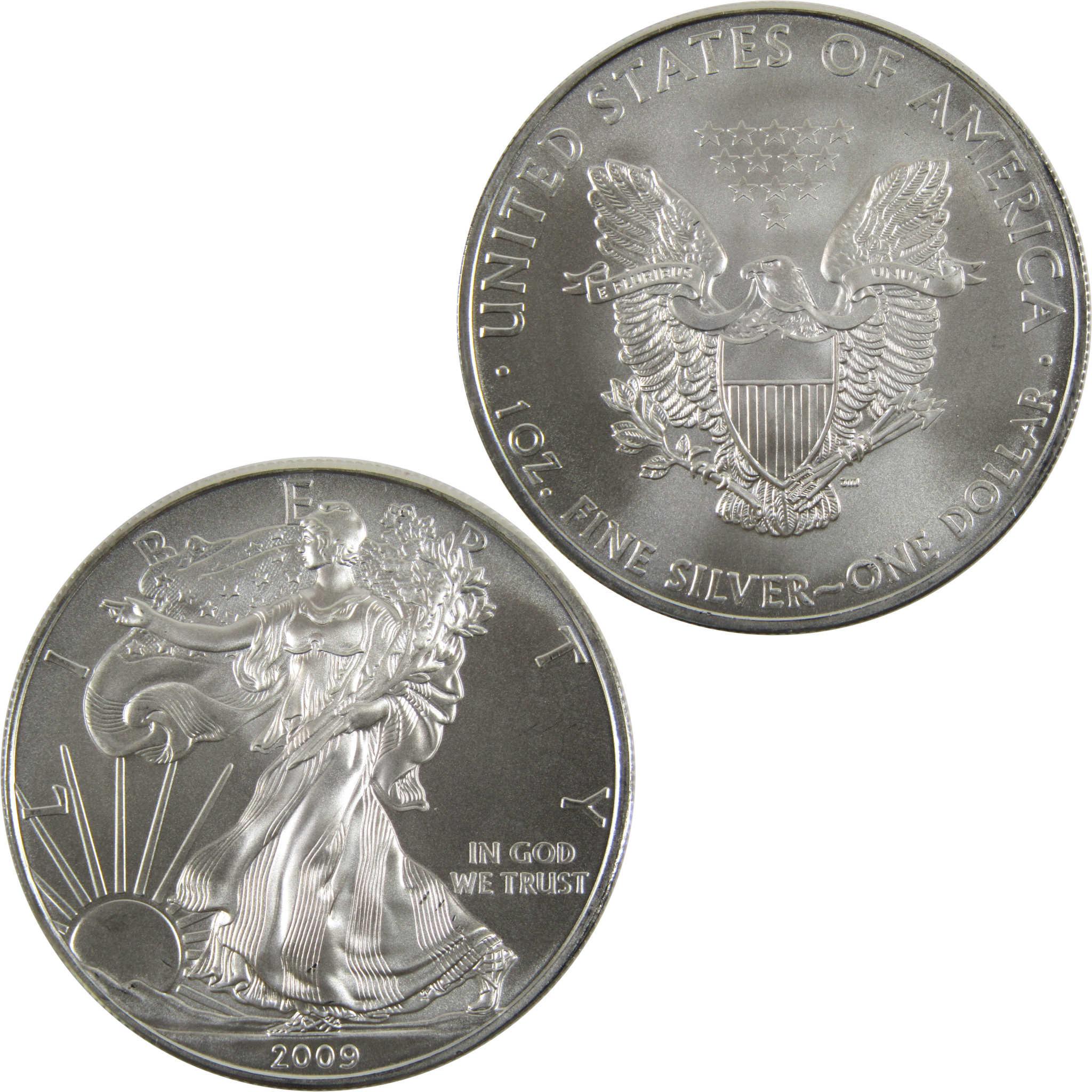 2009 American Eagle BU Uncirculated 1 oz .999 Silver Bullion $1 Coin