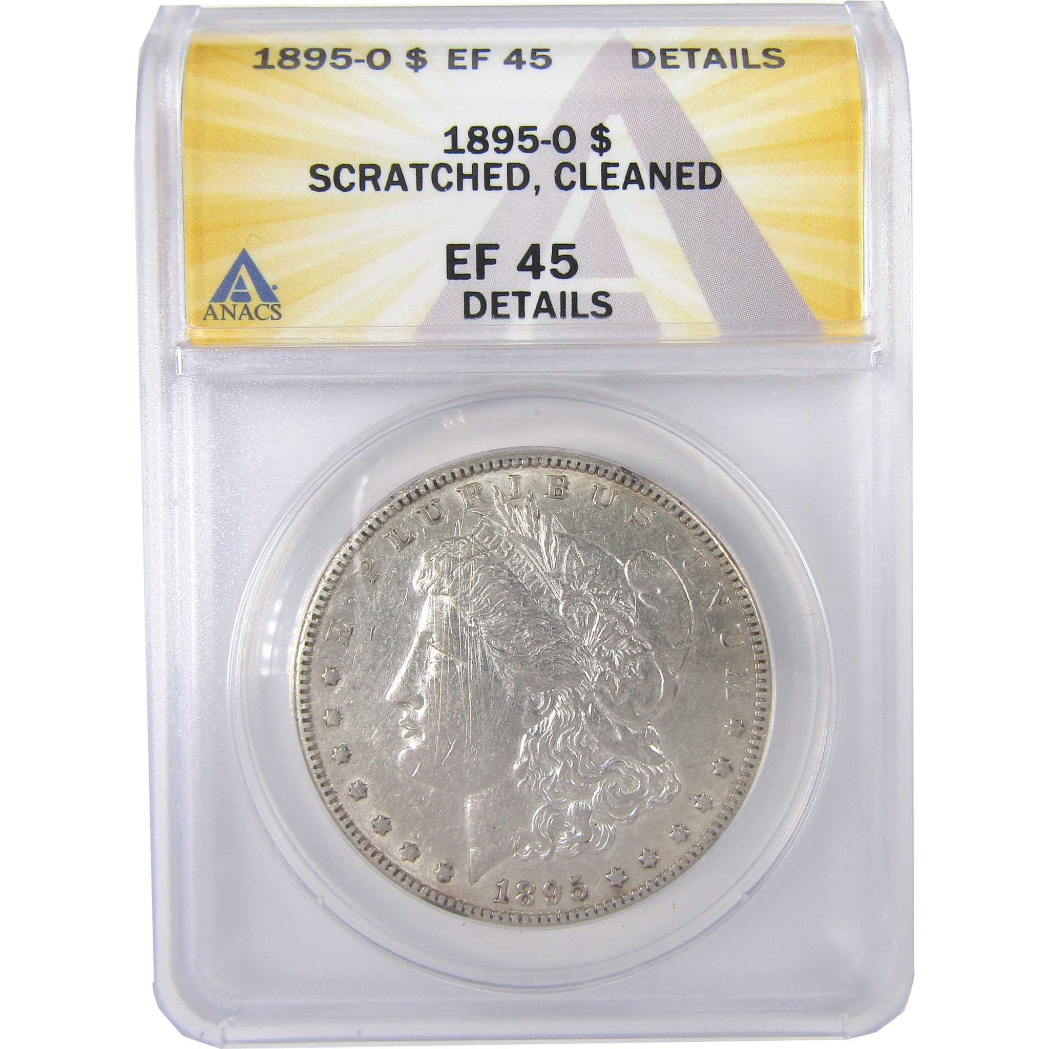 1895 O Morgan Dollar EF 45 Details ANACS Silver $1 Coin SKU:I17651 - Morgan coin - Morgan silver dollar - Morgan silver dollar for sale - Profile Coins & Collectibles