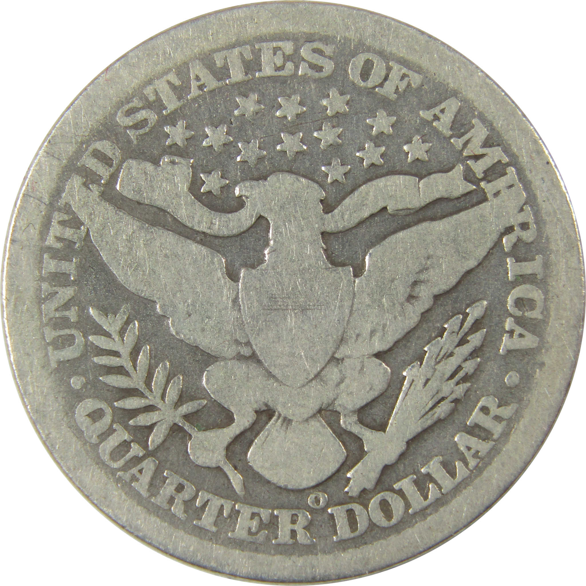 1896 O Barber Quarter AG About Good Silver 25c Coin SKU:I19766