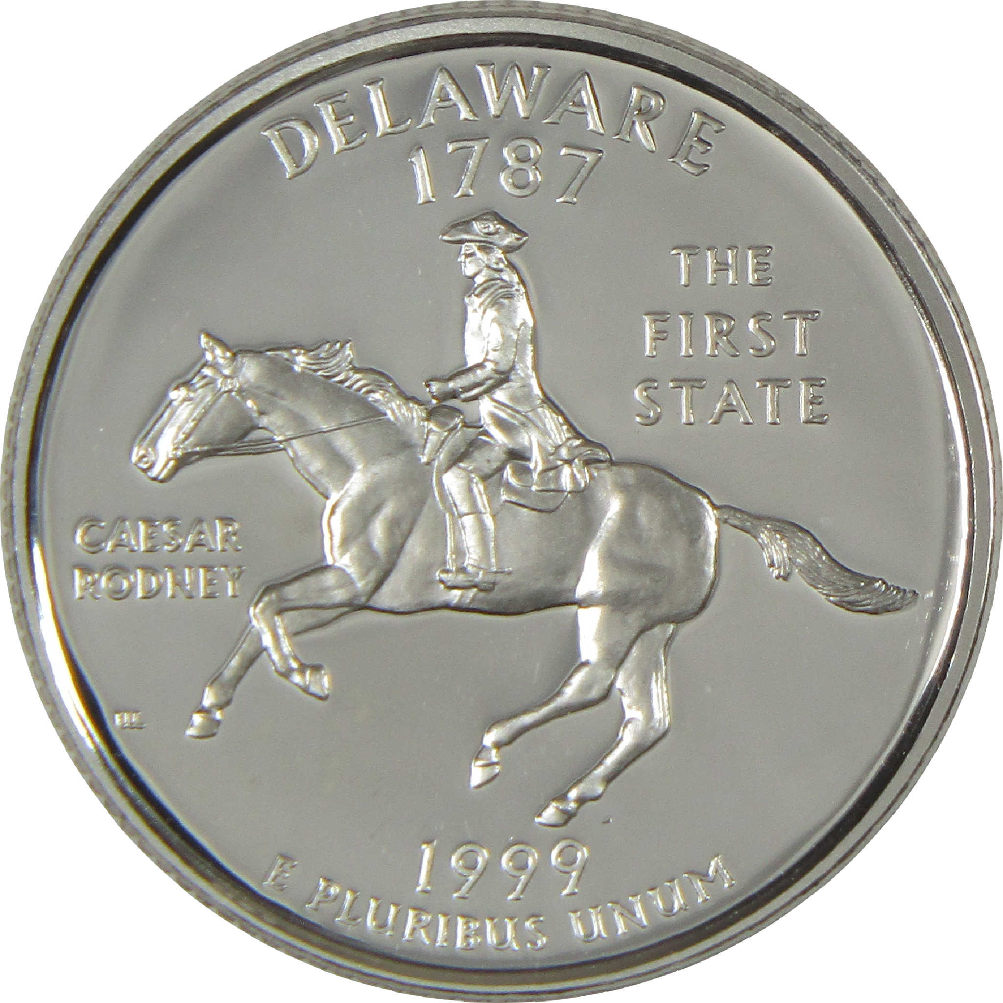1999 S Delaware State Quarter Choice Proof Silver 25c Coin