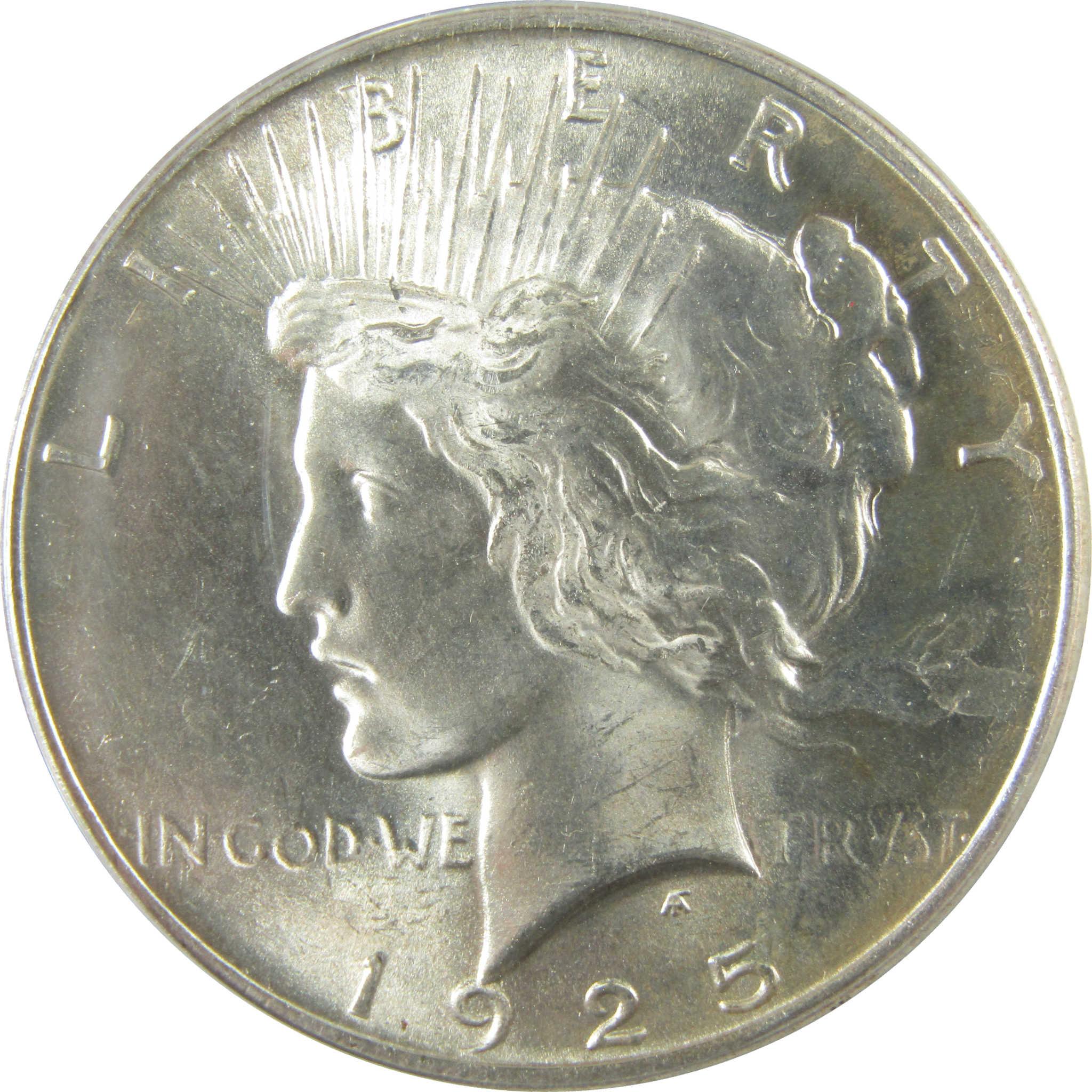 1925 Peace Silver Dollar MS 64 ANACS Uncirculated $1 CoinSKU:I28078