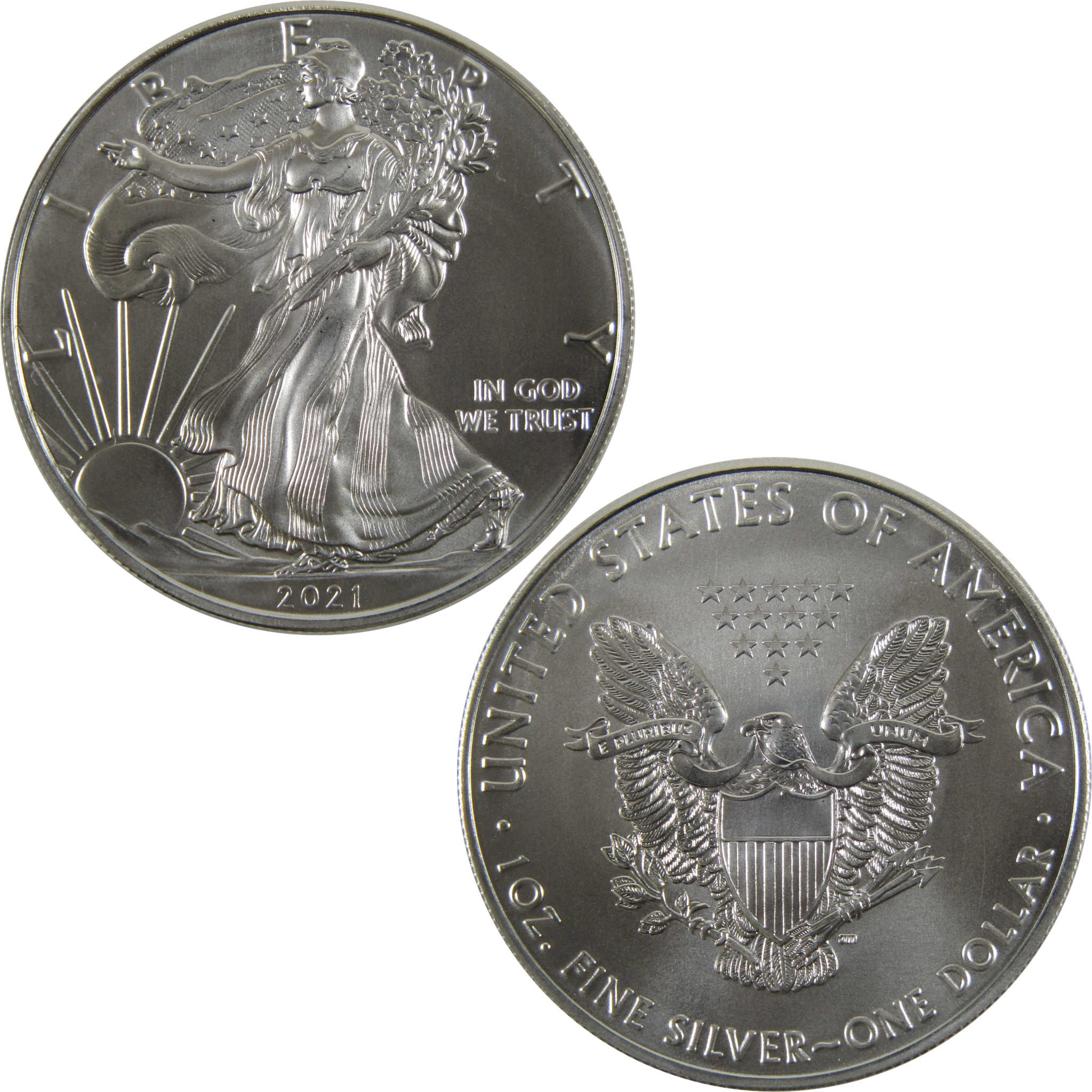 2021 Type 1 American Eagle BU Uncirculated 1 oz .999 Silver $1 Coin
