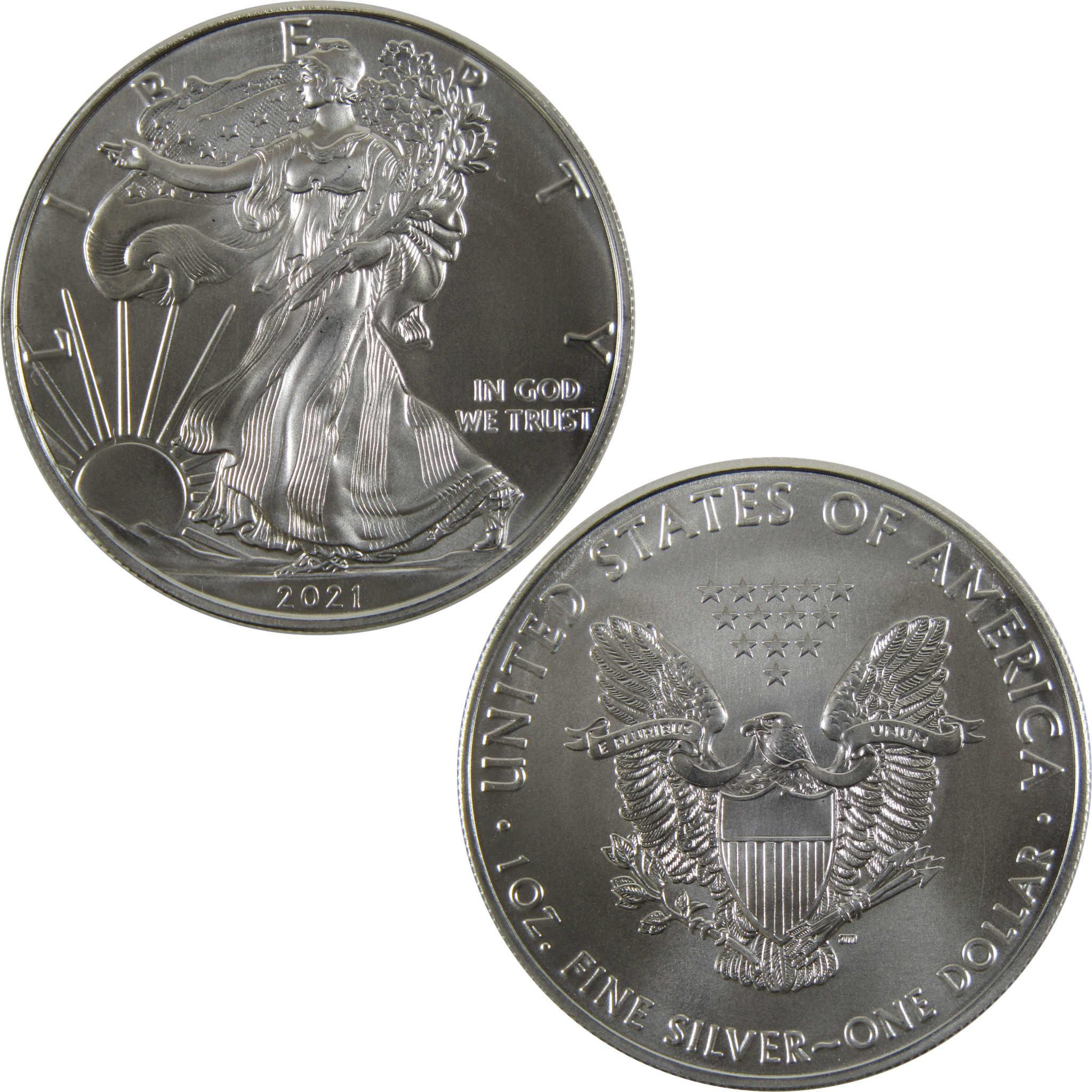 2021 Type 1 American Eagle BU Uncirculated 1 oz .999 Silver $1 Coin