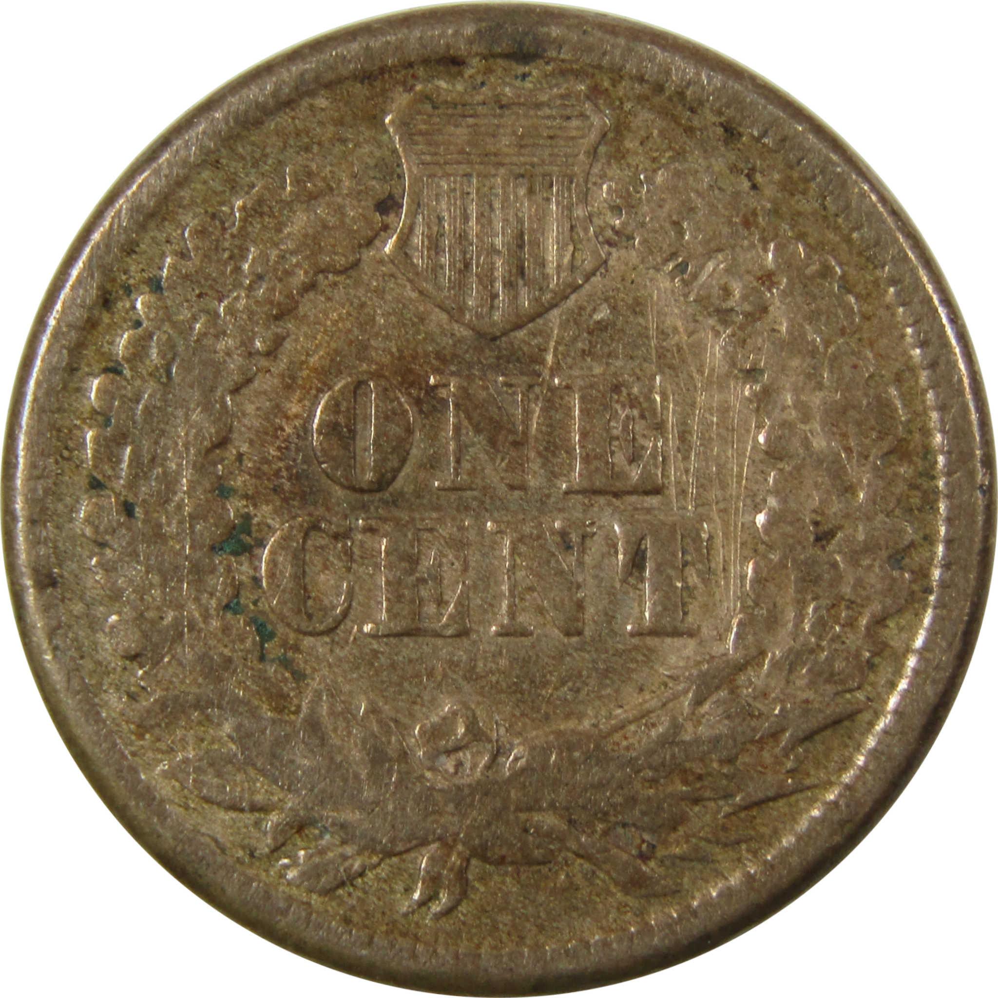1860 Pointed Bust Indian Head Cent F Fine Details Penny SKU:CP1190