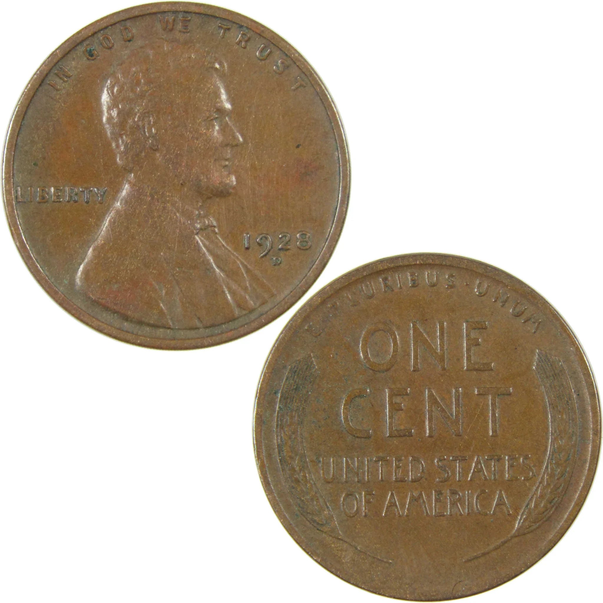 1928 D Lincoln Wheat Cent VF Very Fine Penny 1c Coin SKU:I27625