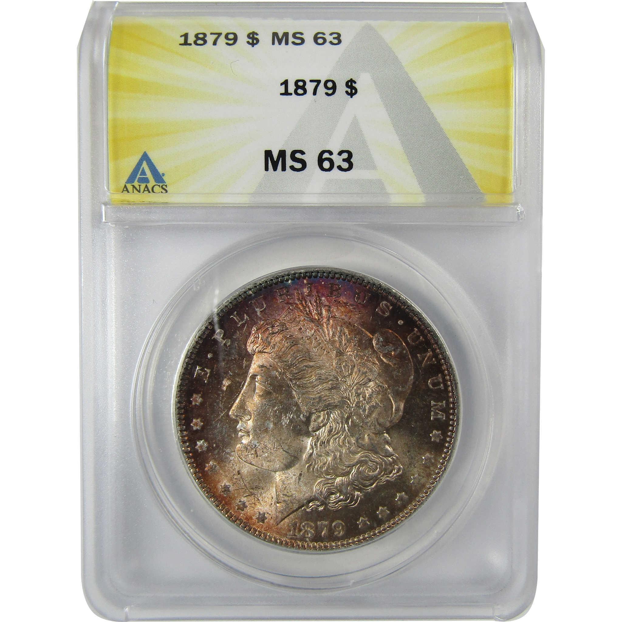 1879 Morgan Silver Dollar MS 63 ANACS Uncirculated Toned SKU:CP830