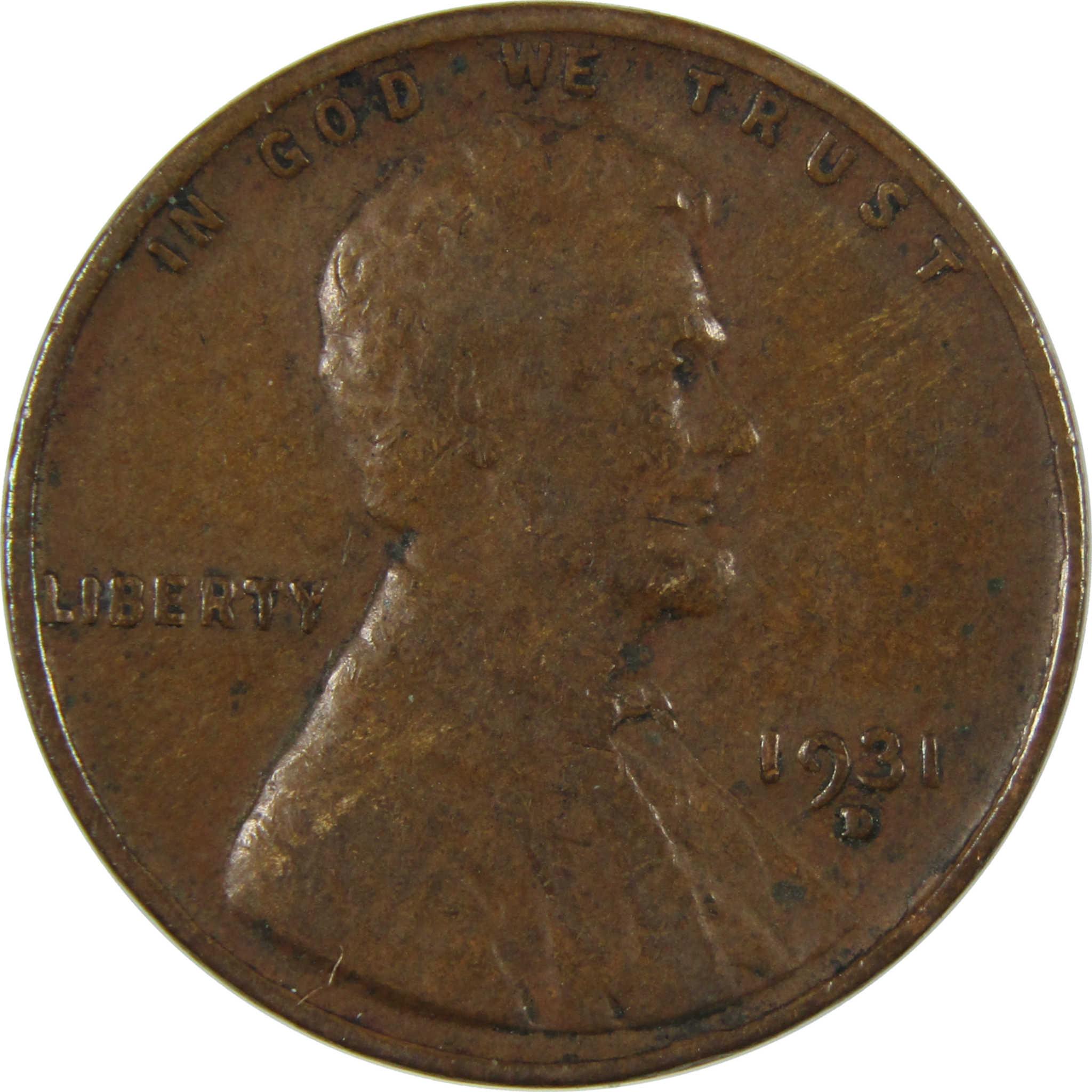1931 D Lincoln Wheat Cent F Fine Penny 1c Coin Collectible SKU:I26807