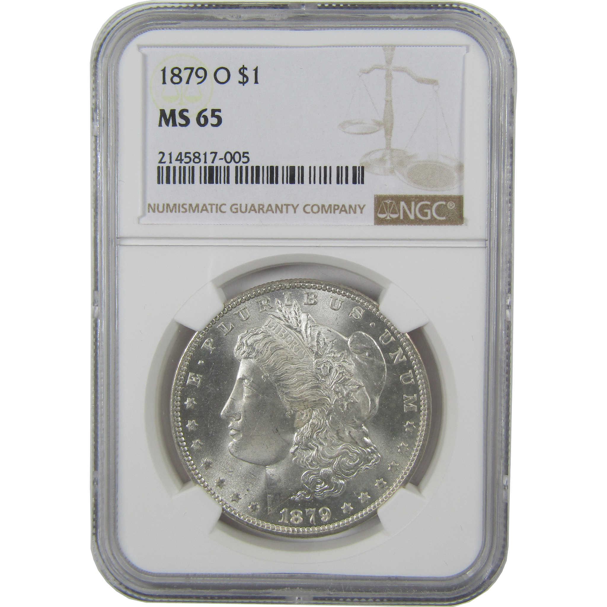1879 O Morgan Silver Dollar MS 65 NGC Uncirculated $1 Coin Collectible - Morgan coin - Morgan silver dollar - Morgan silver dollar for sale - Profile Coins & Collectibles