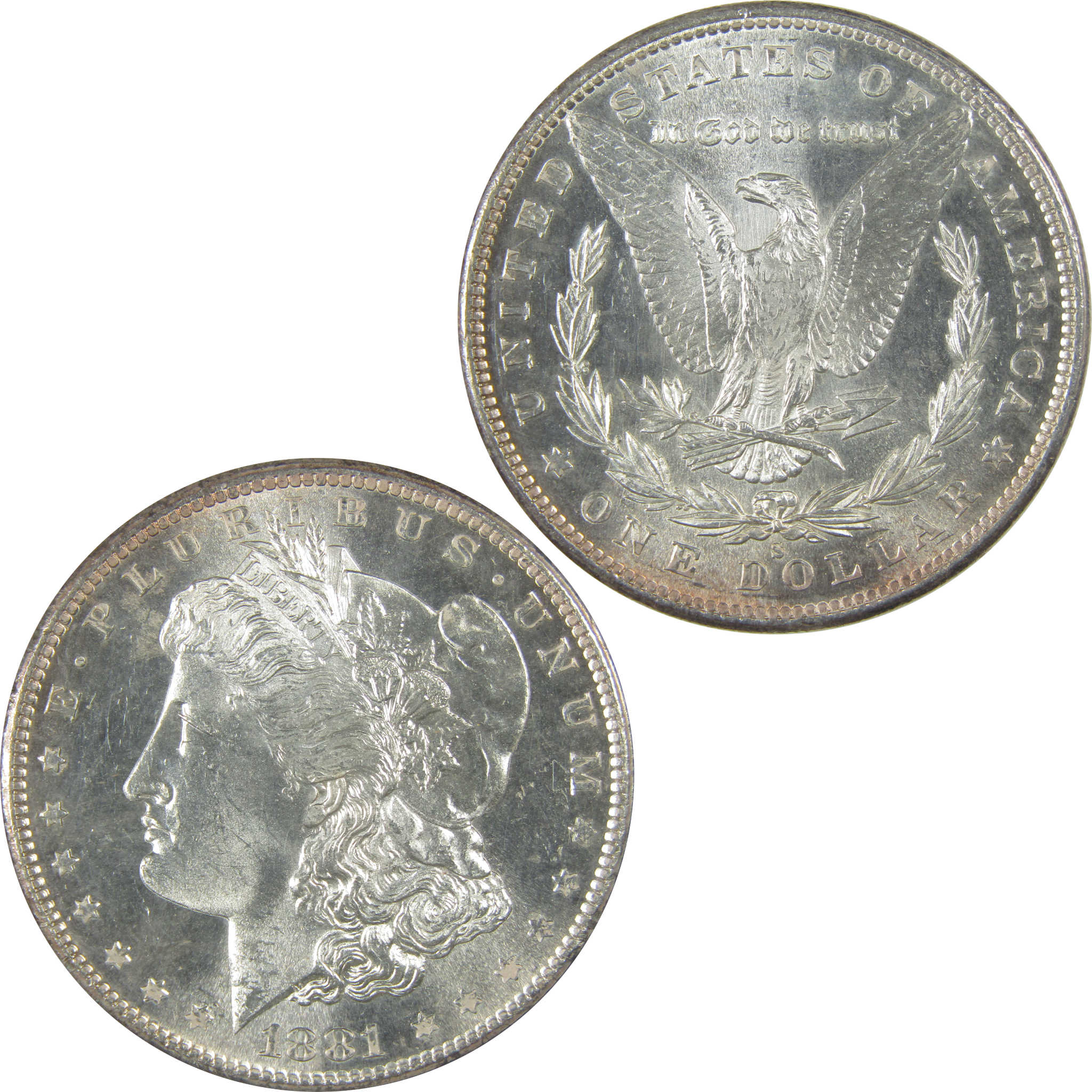1881 S Morgan Dollar BU Choice Uncirculated Silver $1 Coin SKU:I23804 - Morgan coin - Morgan silver dollar - Morgan silver dollar for sale - Profile Coins & Collectibles
