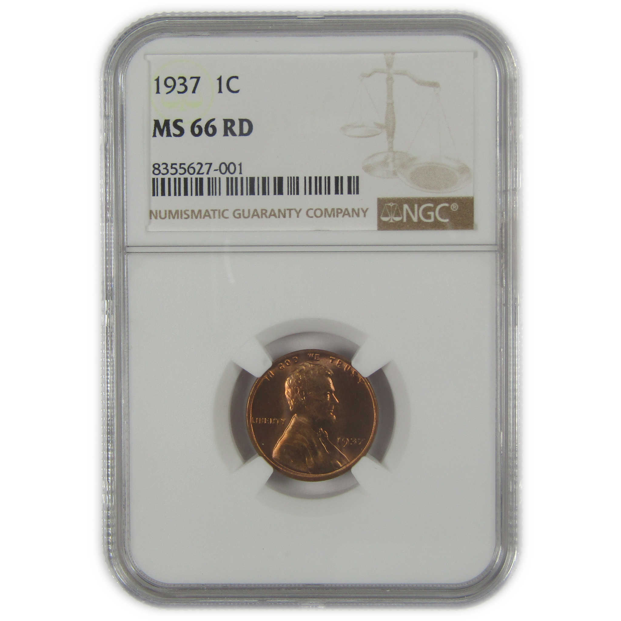 1937 Lincoln Wheat Cent MS 66 RD NGC Penny Uncirculated SKU:I22622