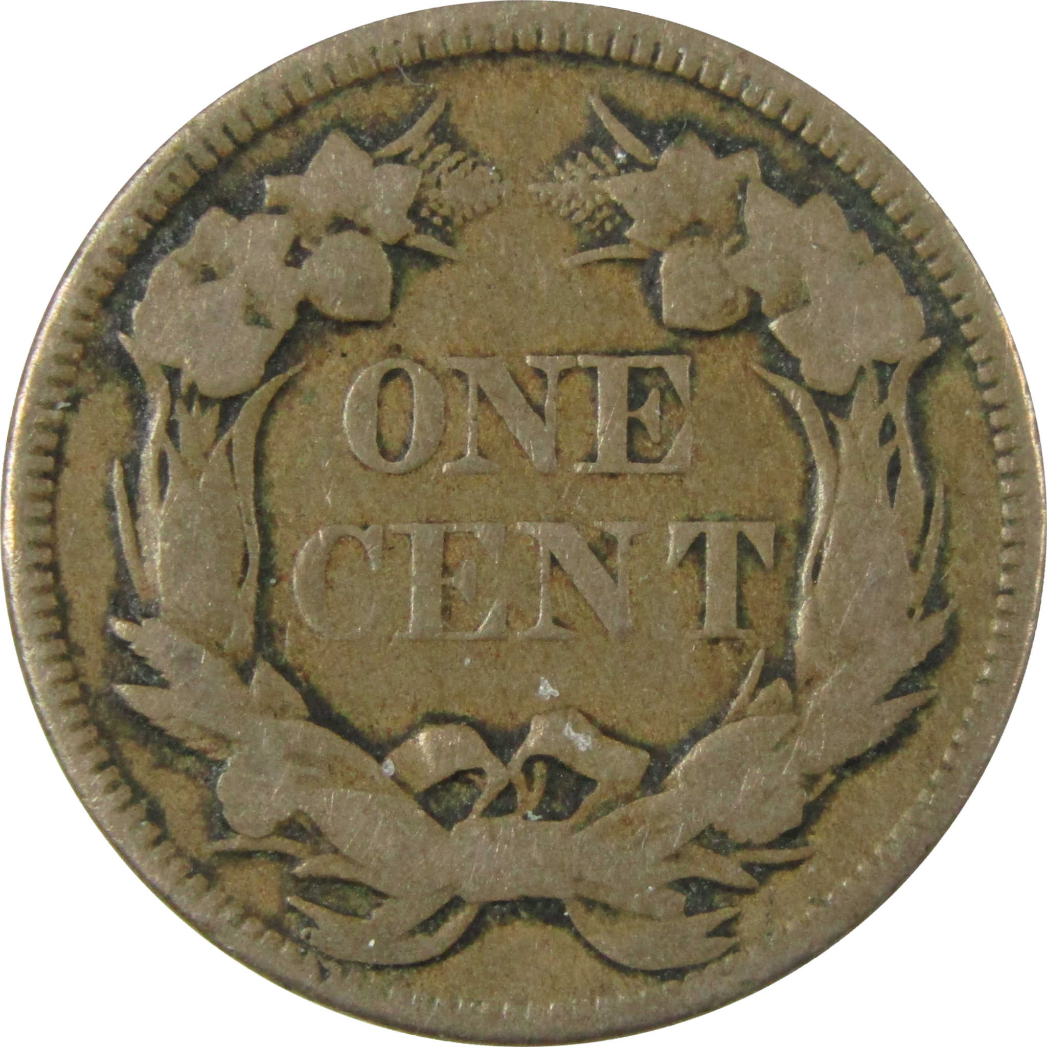 1858 Large Letters Flying Eagle Cent F Fine Penny 1c Coin SKU:I26063