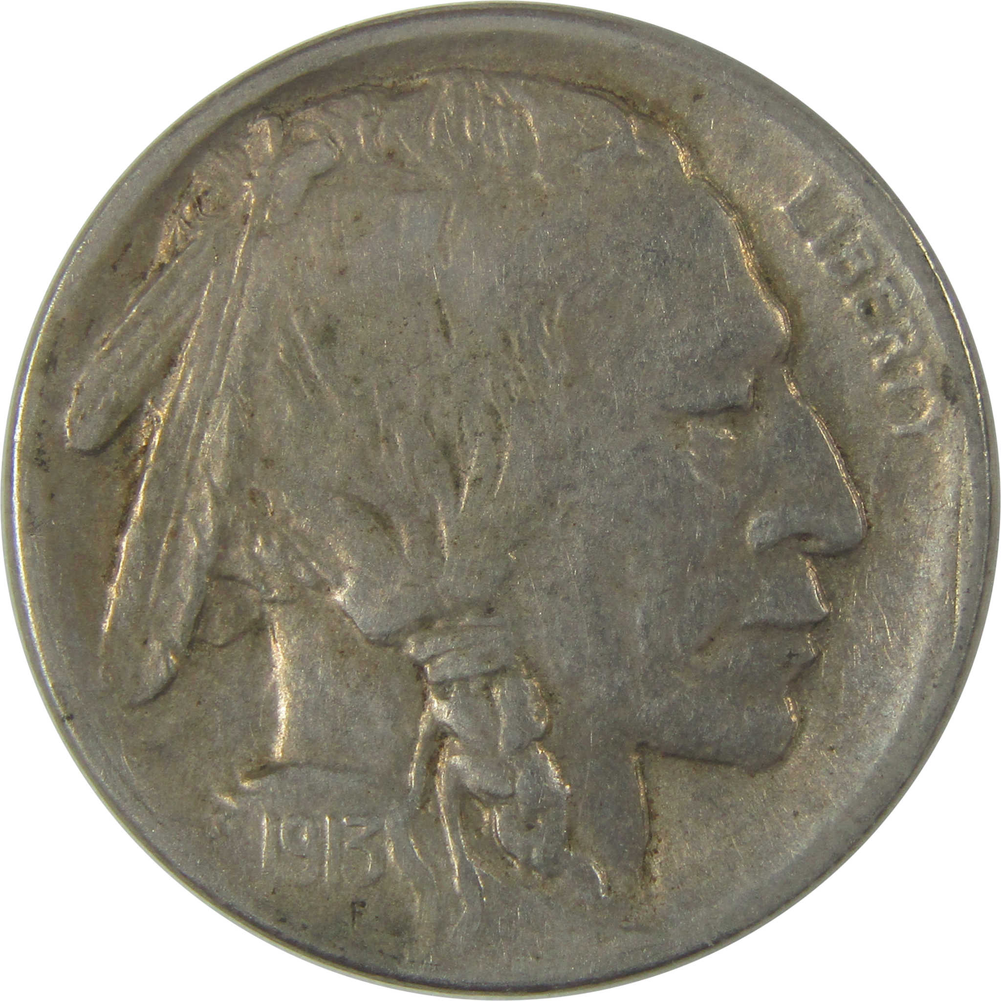 1913 S Type 1 Indian Head Buffalo Nickel XF Details 5c Coin SKU:I21050