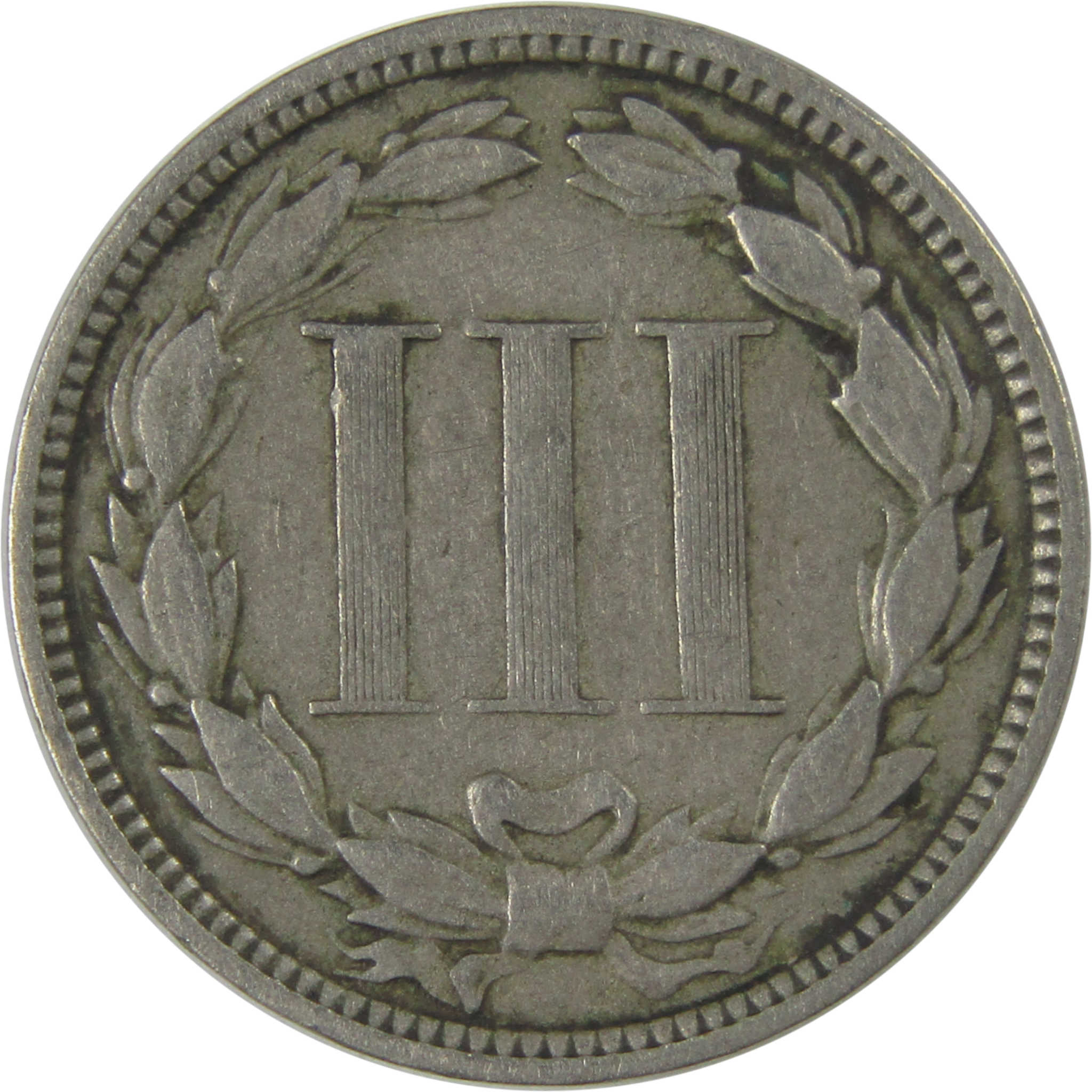 1873 Open 3 Nickel Three Cent Piece VG Very Good 3c Coin SKU:CP9