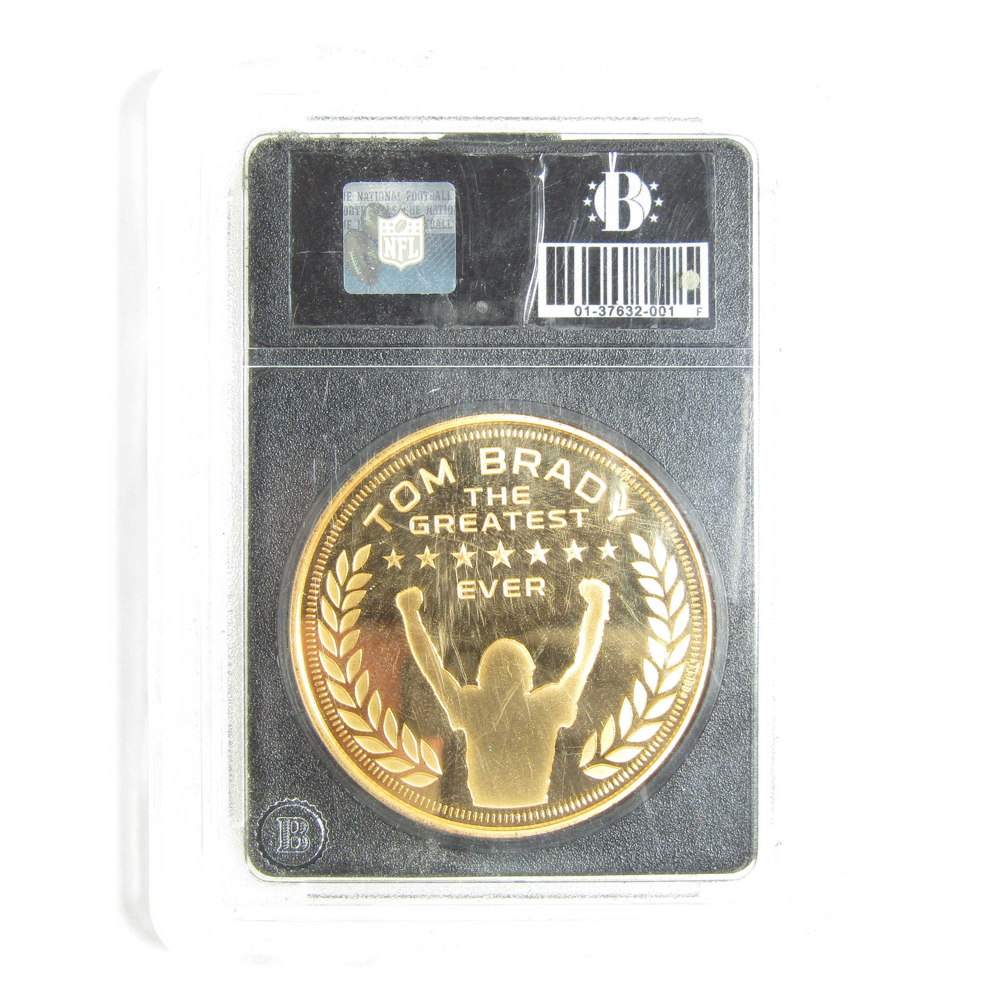 Tom Brady The Greatest Ever 24K Gold-Plated Proof Coin SKU:CPC6762